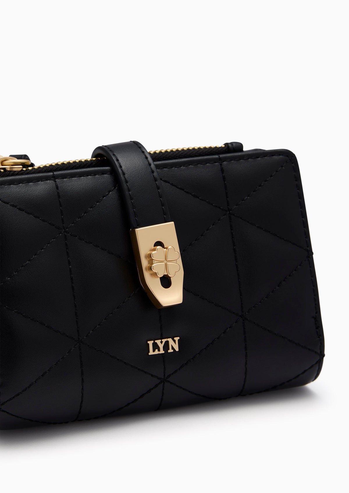 Re-Edit Manifest Q Semi Long Wallet- Black