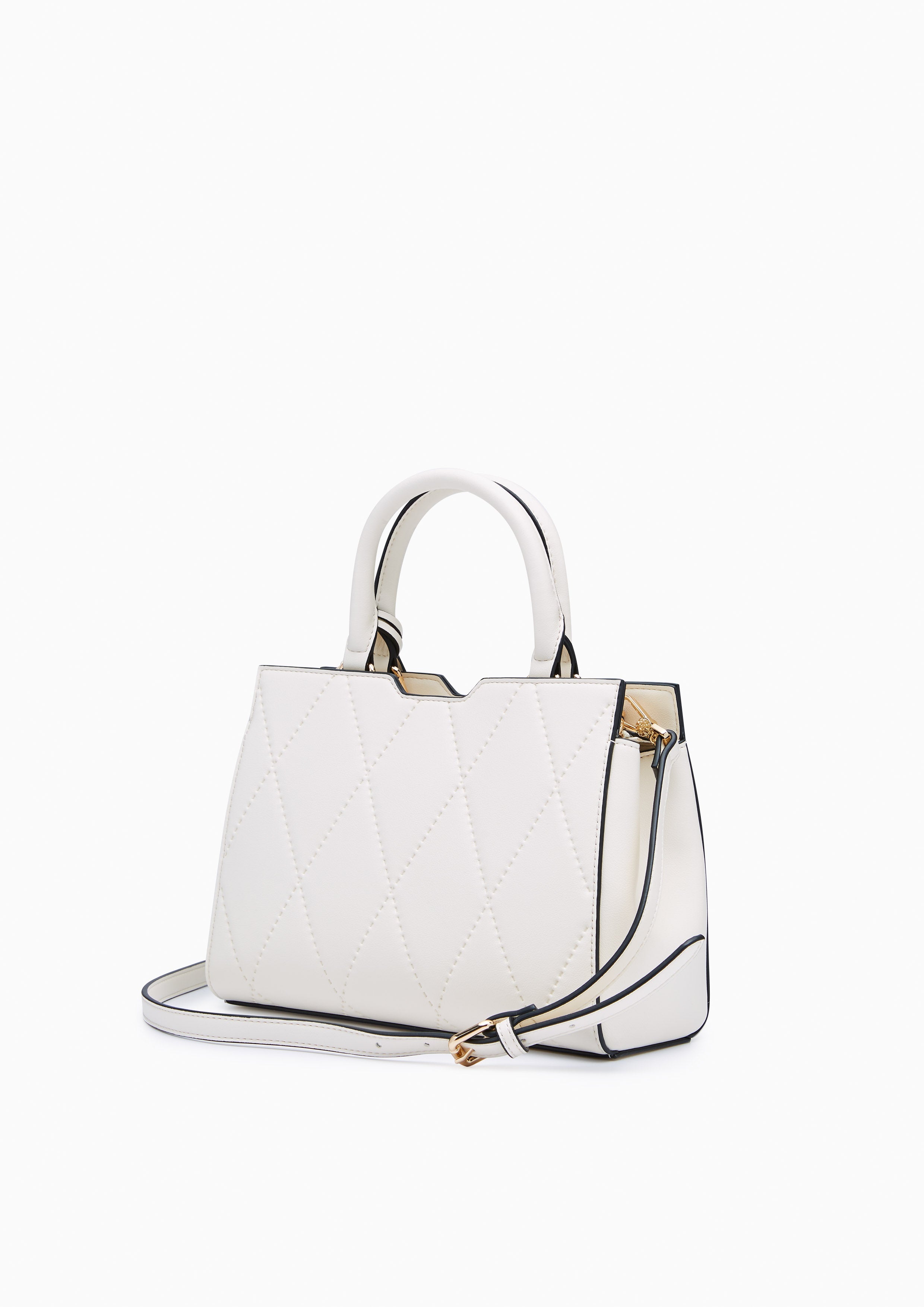 Galactiga Quilt M Crossbody Bag - Ivory