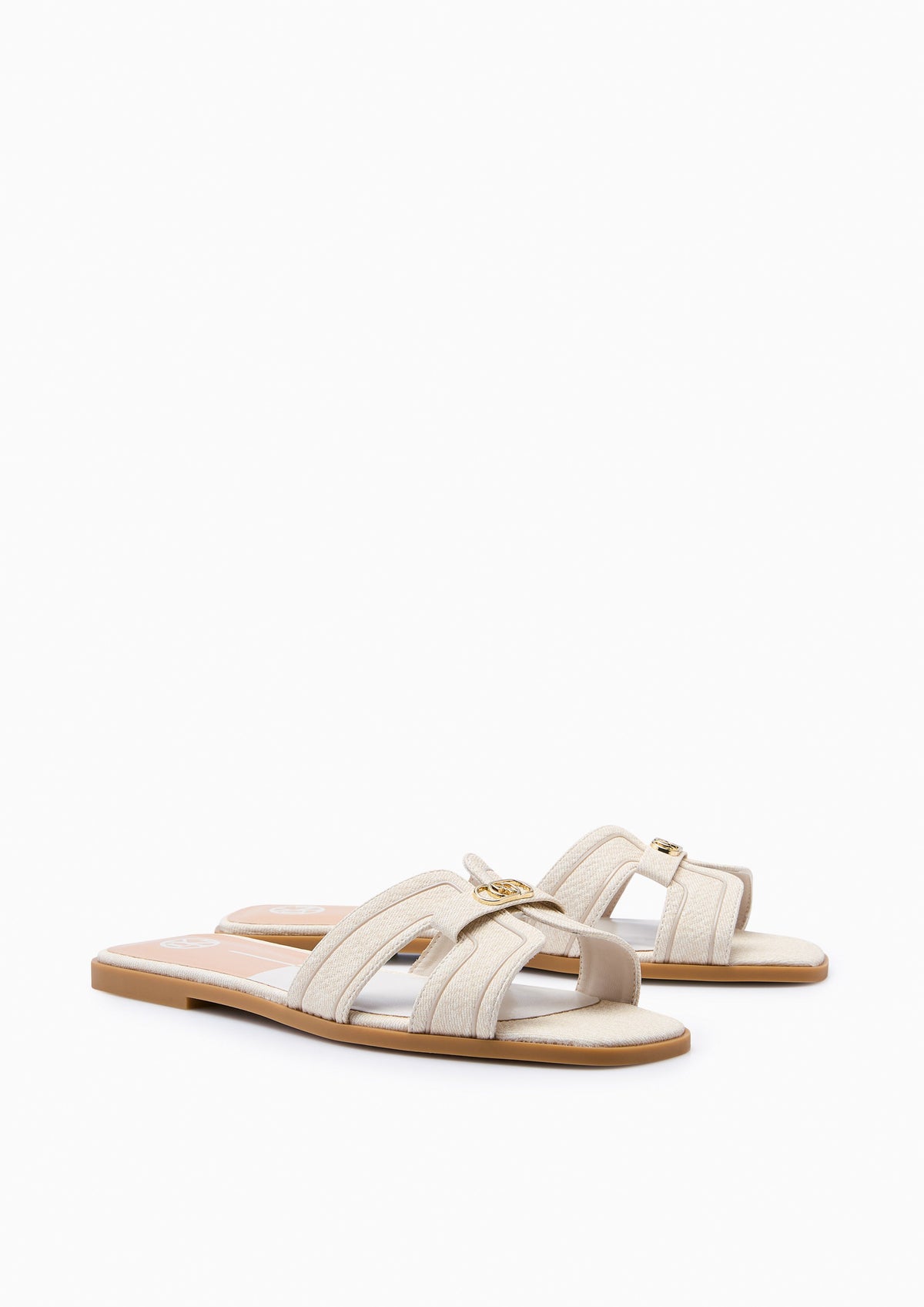 Hey Denim Flats and Sandals - Biege Variation 2