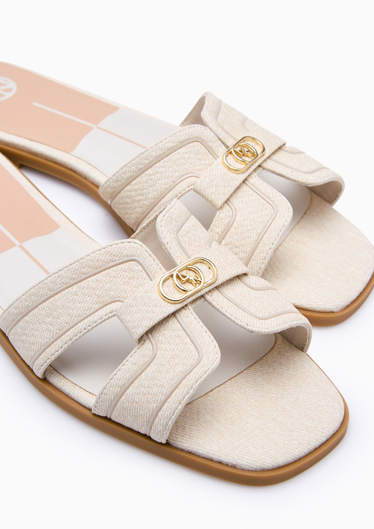 Hey Denim Flats and Sandals - Biege Variation 2