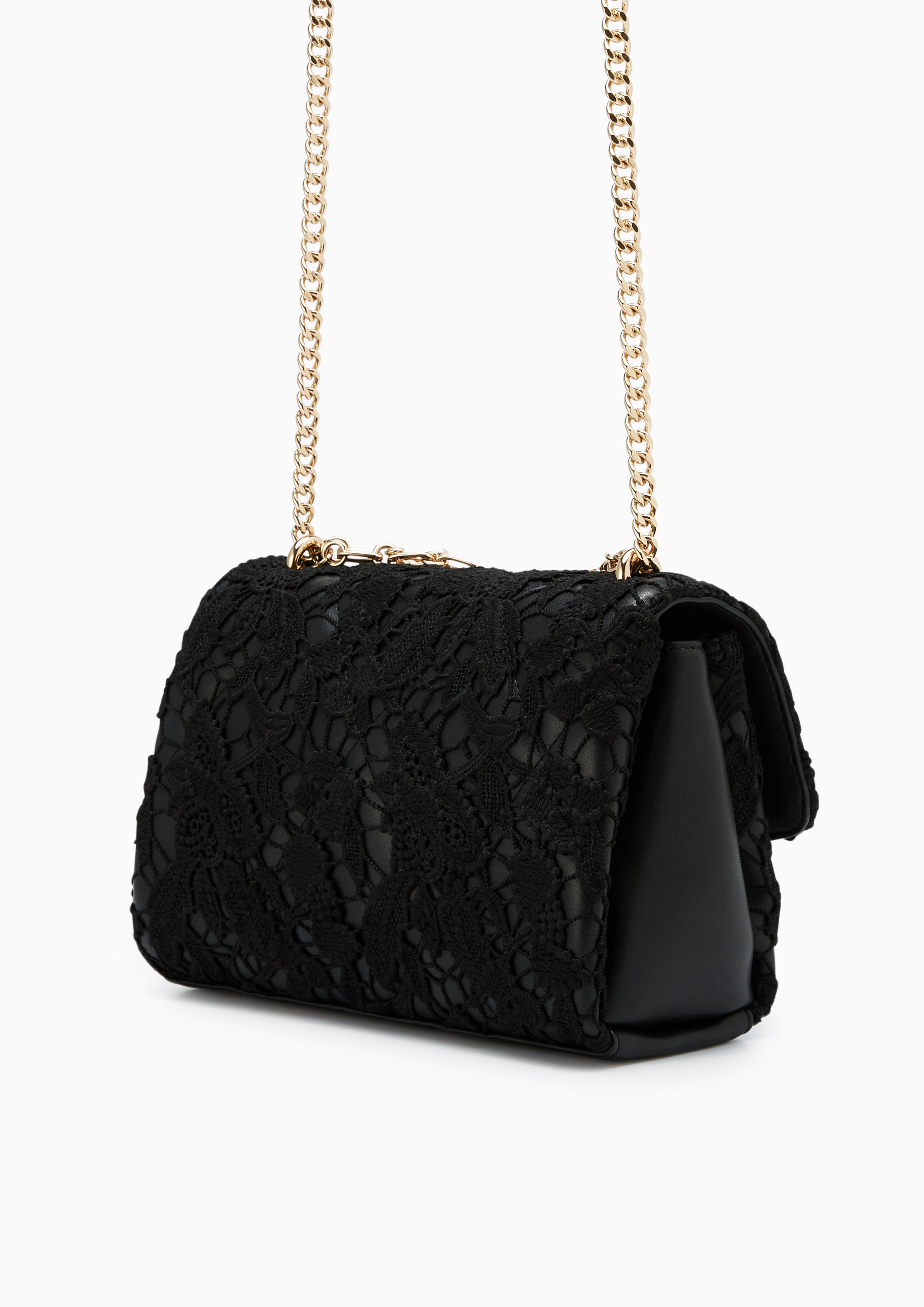 Serena II Lace Crossbody Bag - Black