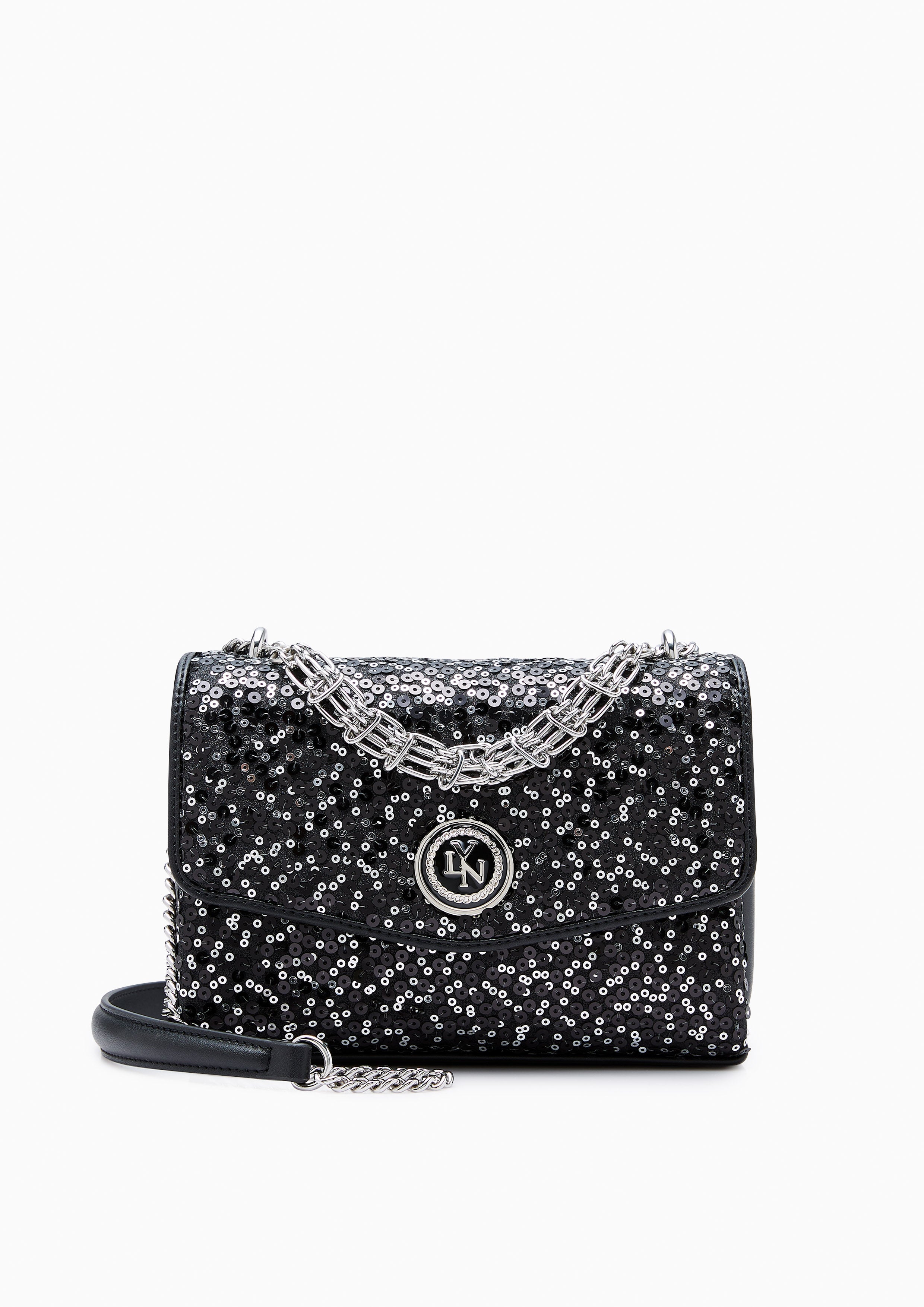 Serena Ii Sequin Crossbody Bag - Black