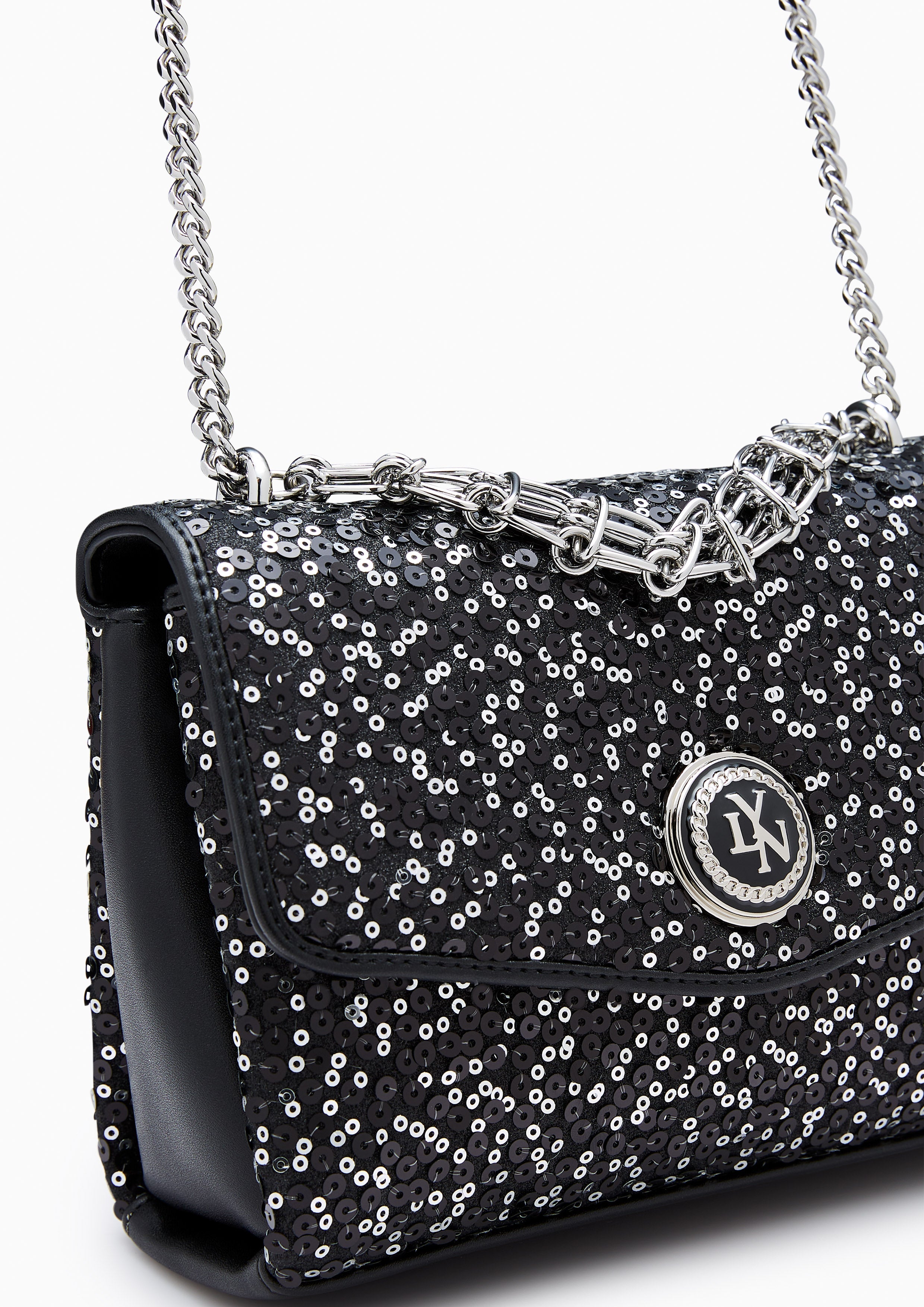 Serena Ii Sequin Crossbody Bag - Black