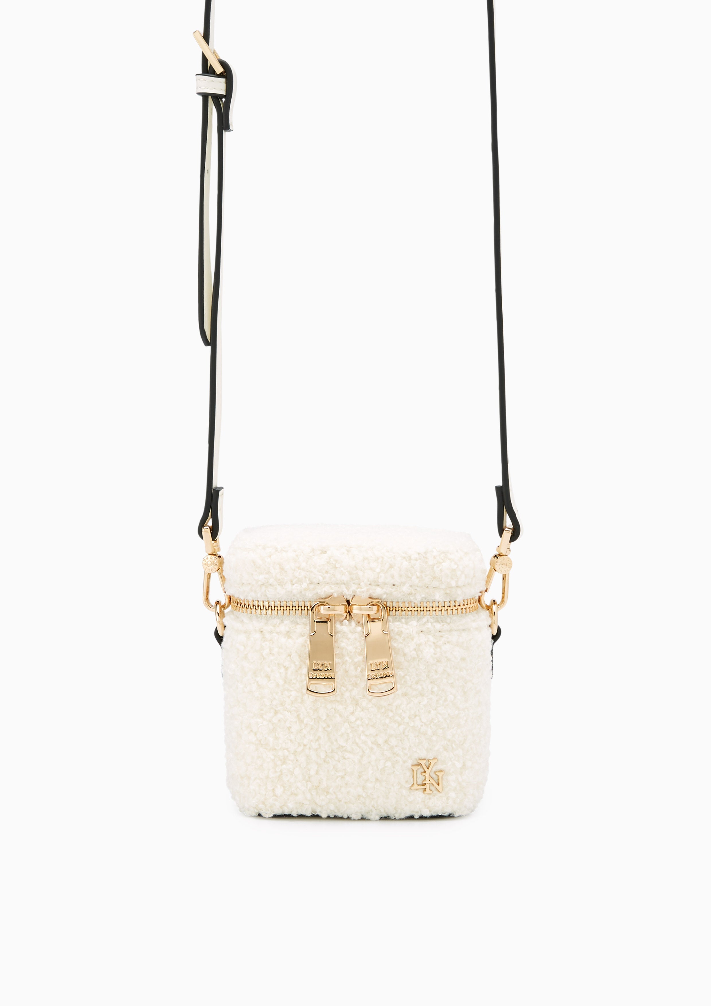 Gracelyn Fur  Crossbody Bag - Ivory