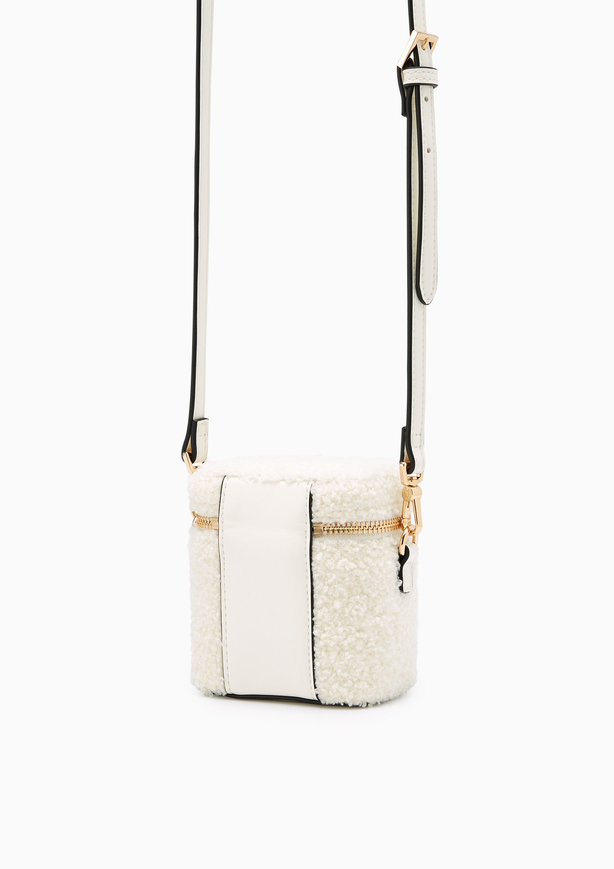 Gracelyn Fur  Crossbody Bag - Ivory