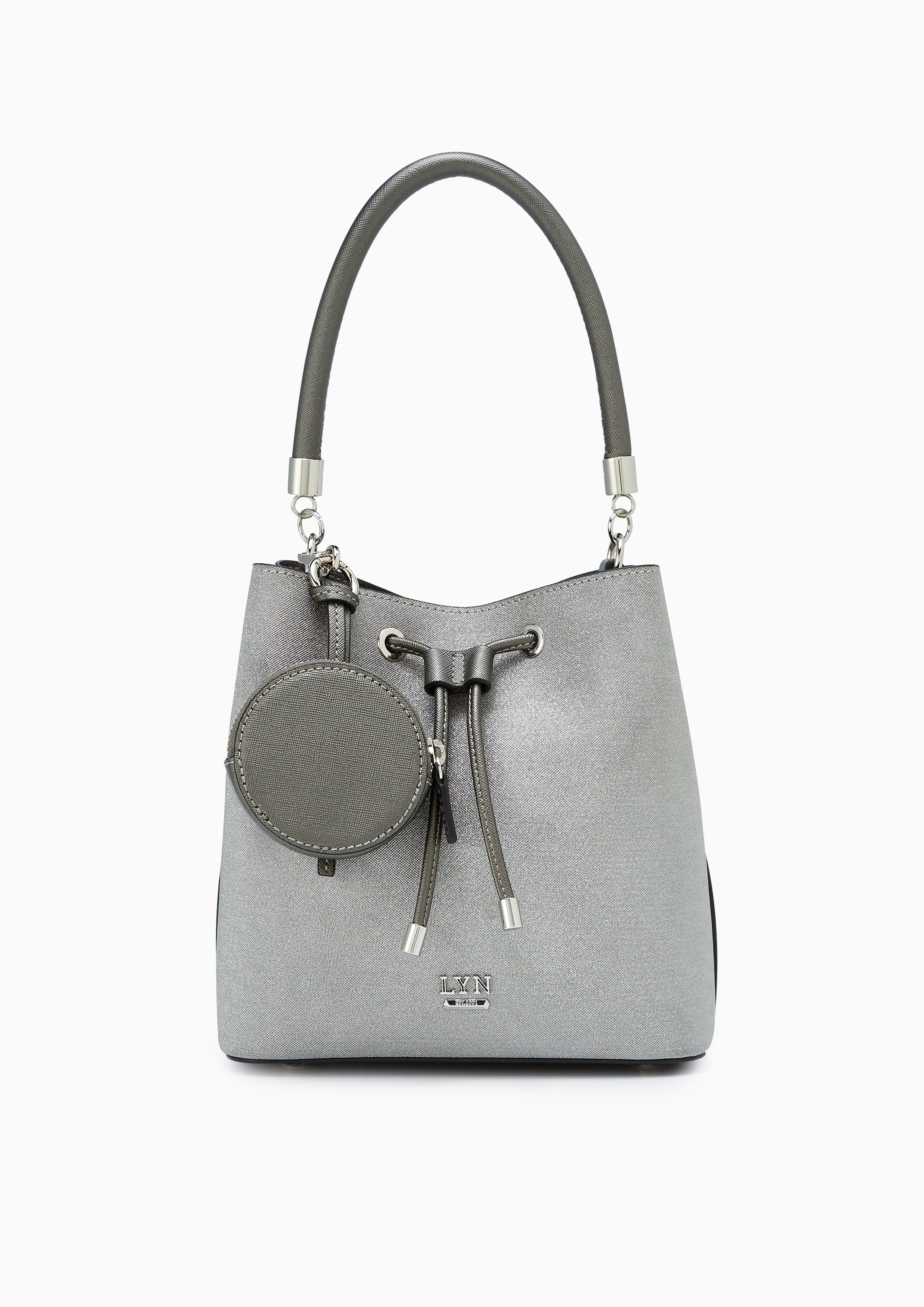 Gareth Party  Bucket Bag - Glitter Silver