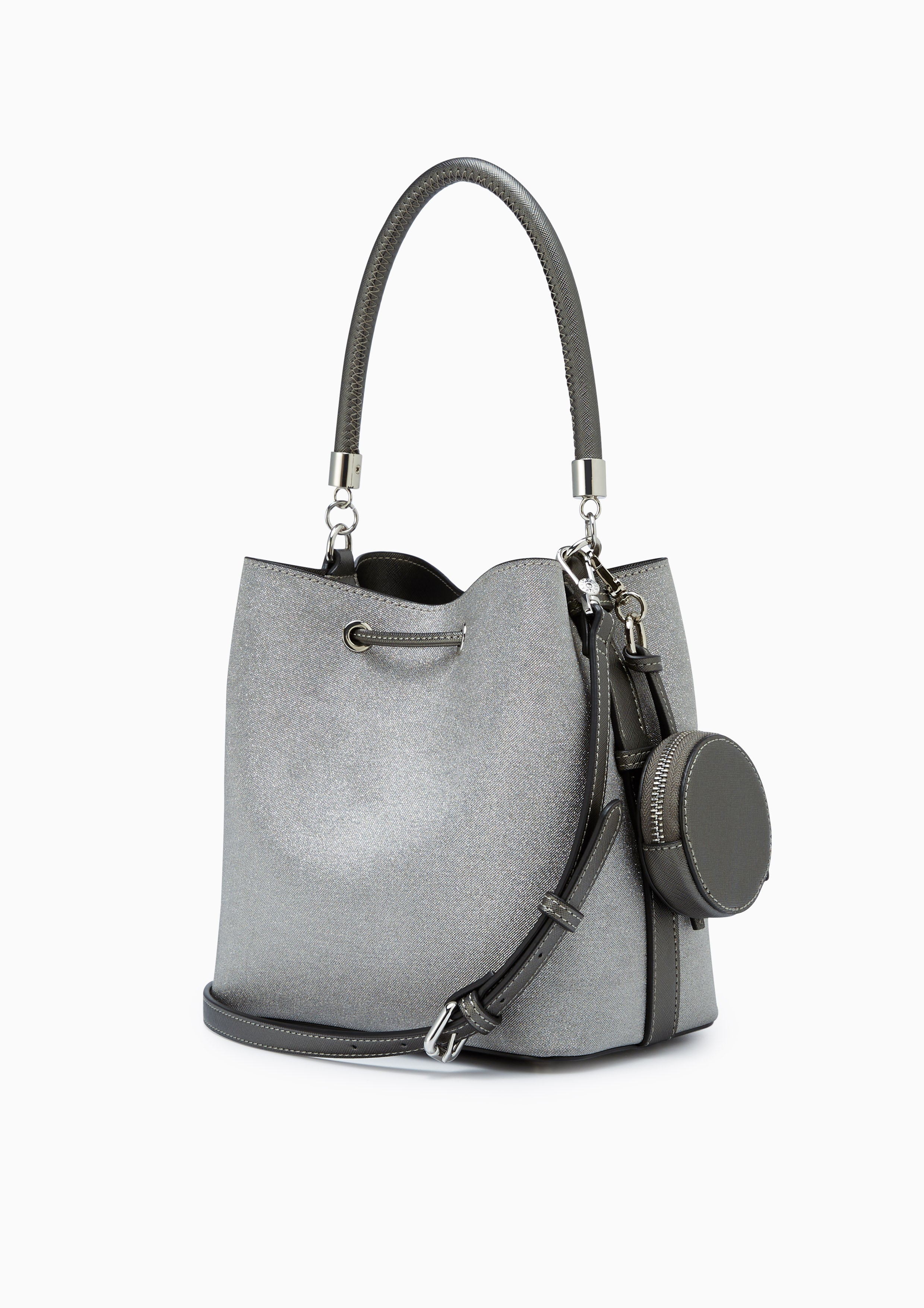 Gareth Party  Bucket Bag - Glitter Silver