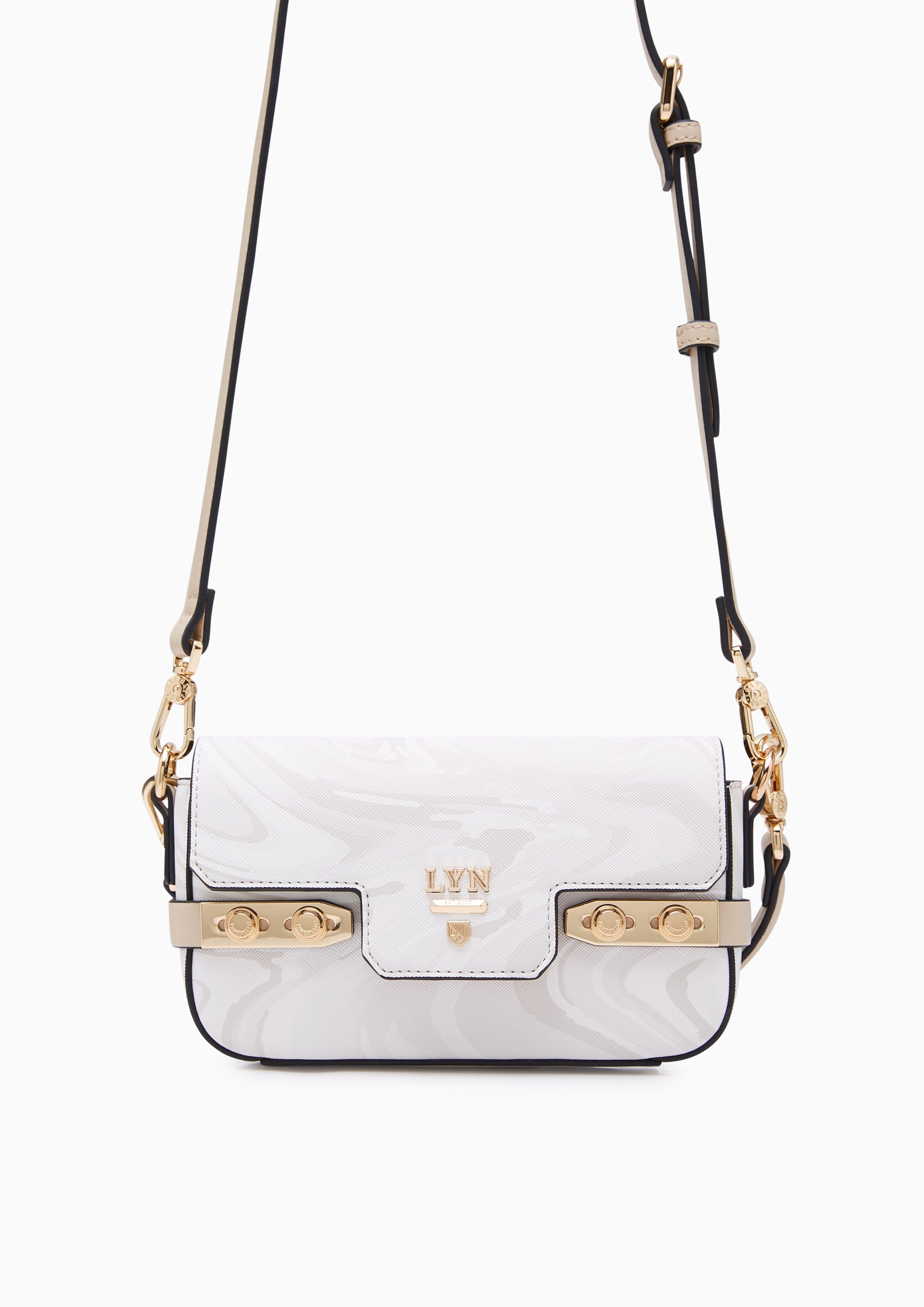 FINENESS MARBLE MINI CROSS CROSSBODY BAGS - LYN VN