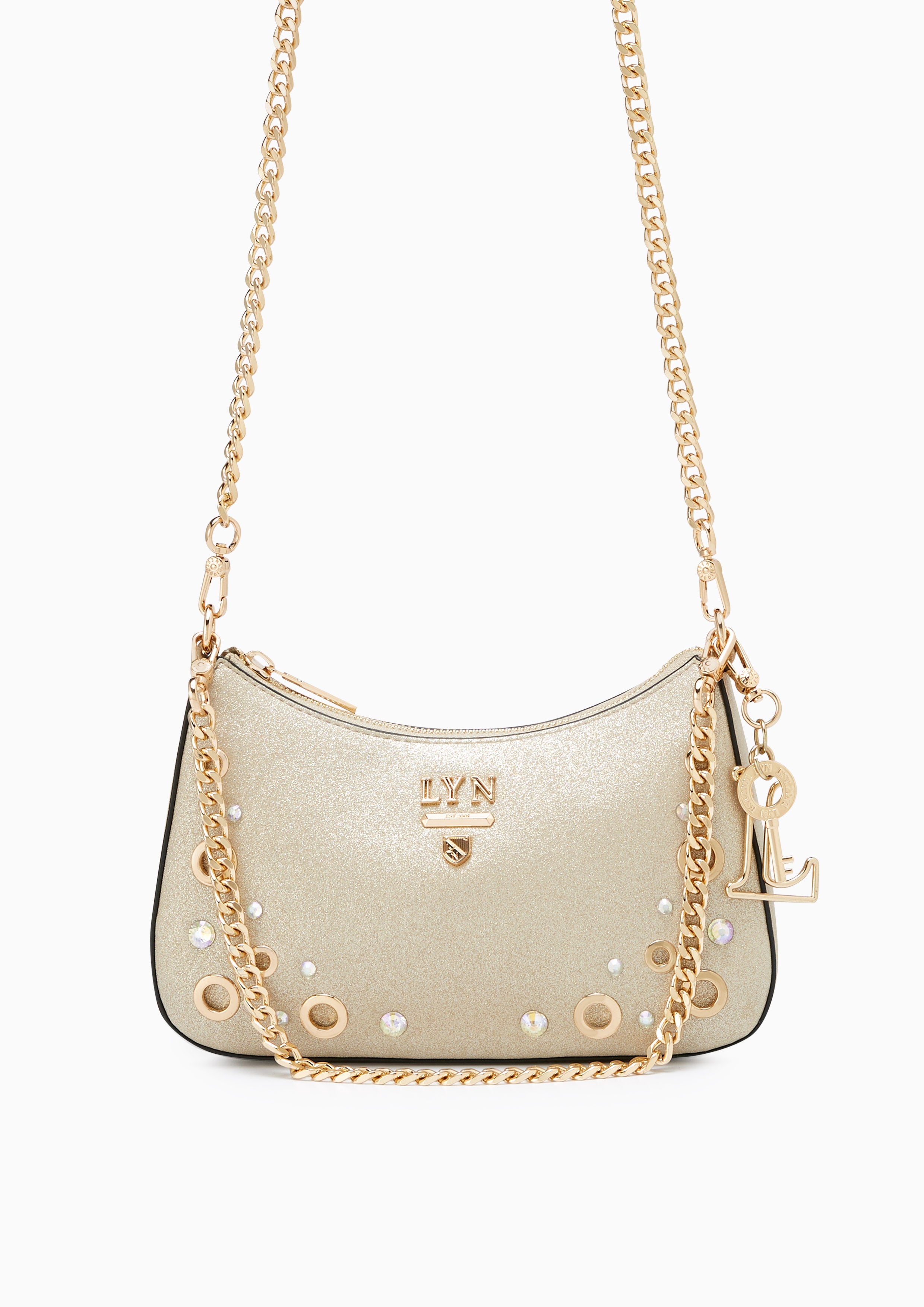 Tricia Granite S Shoulder Bag - Gold