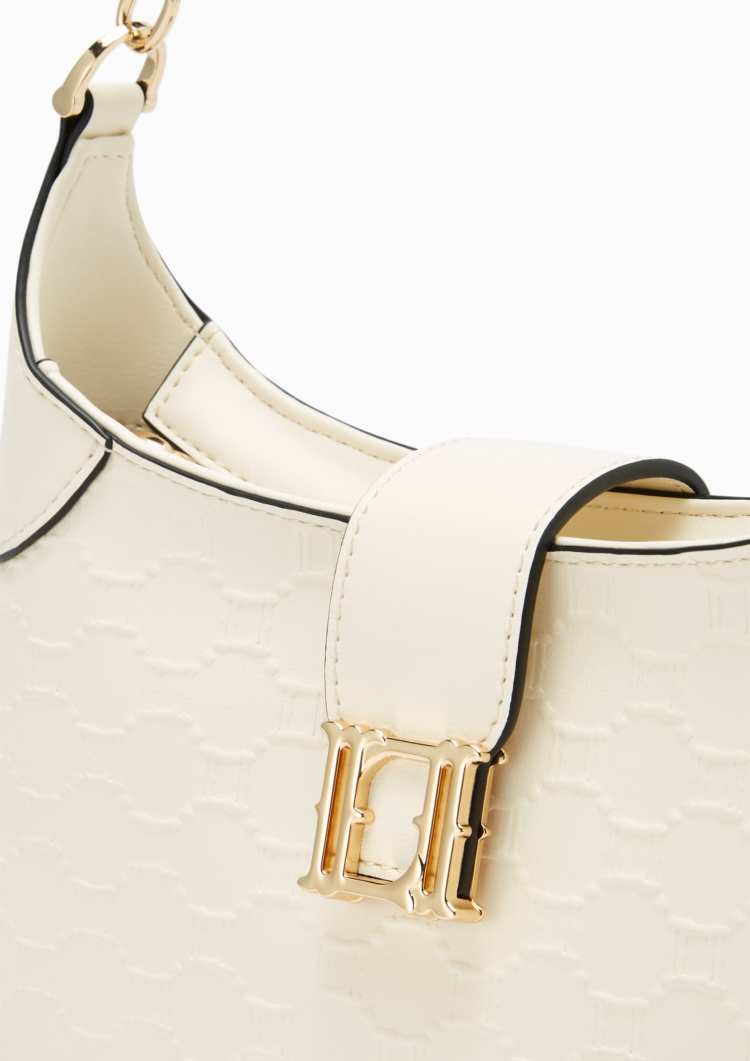 Letitia Embossed S Shoulder Bags - Ivory