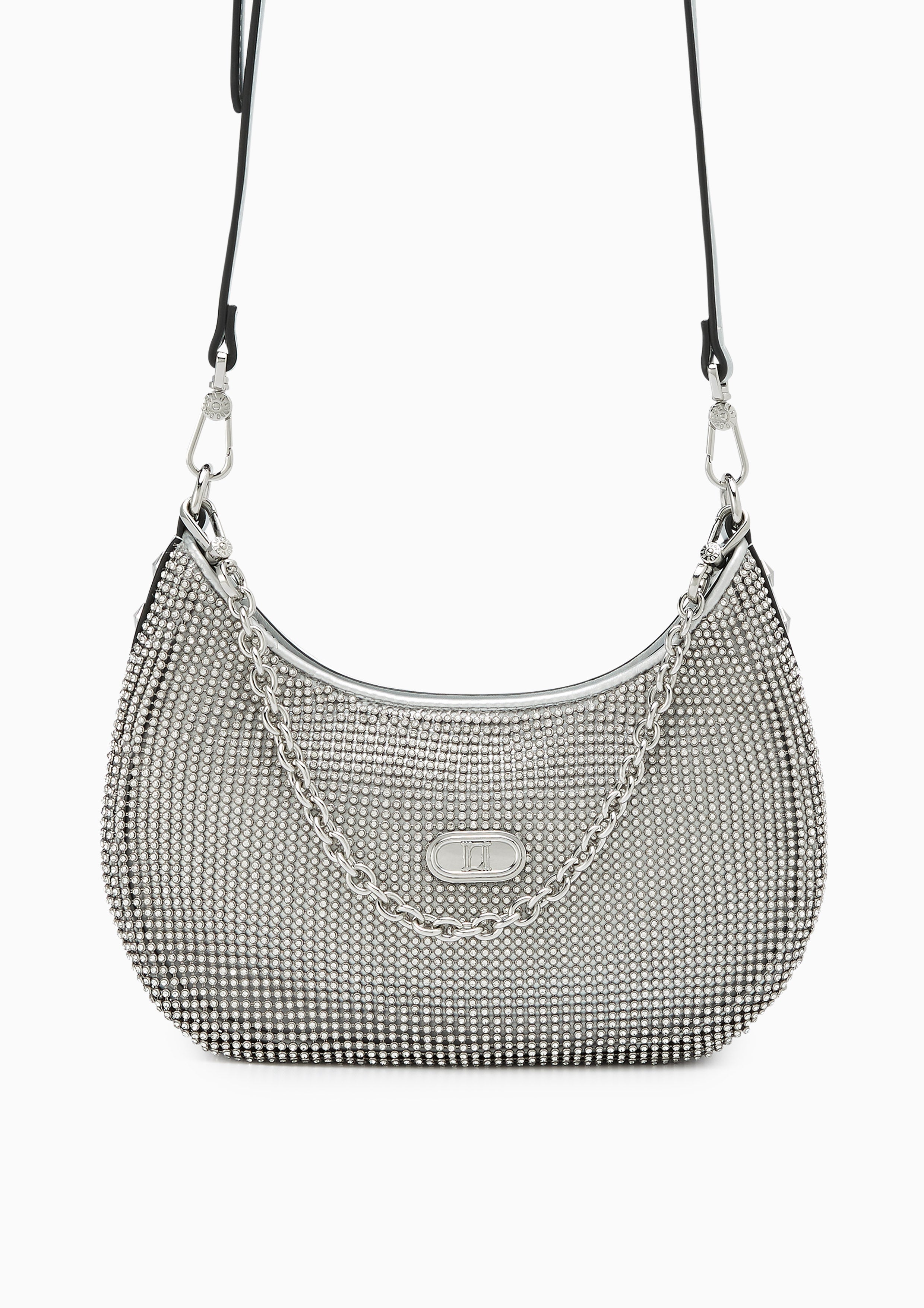 Cheri S Crystal Shoulder Bag - Silver