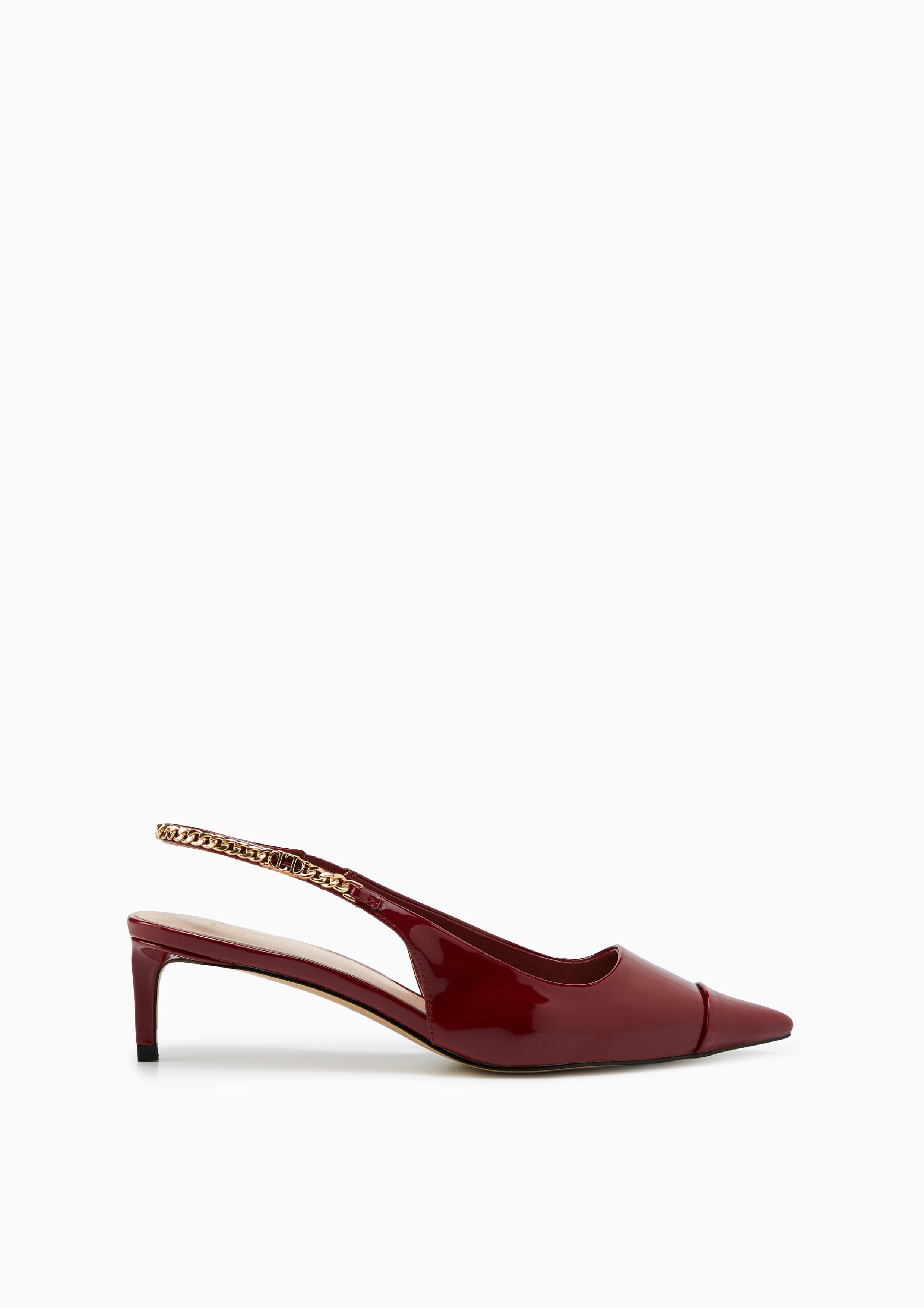 Chilly Slingback Heels - Dark Red