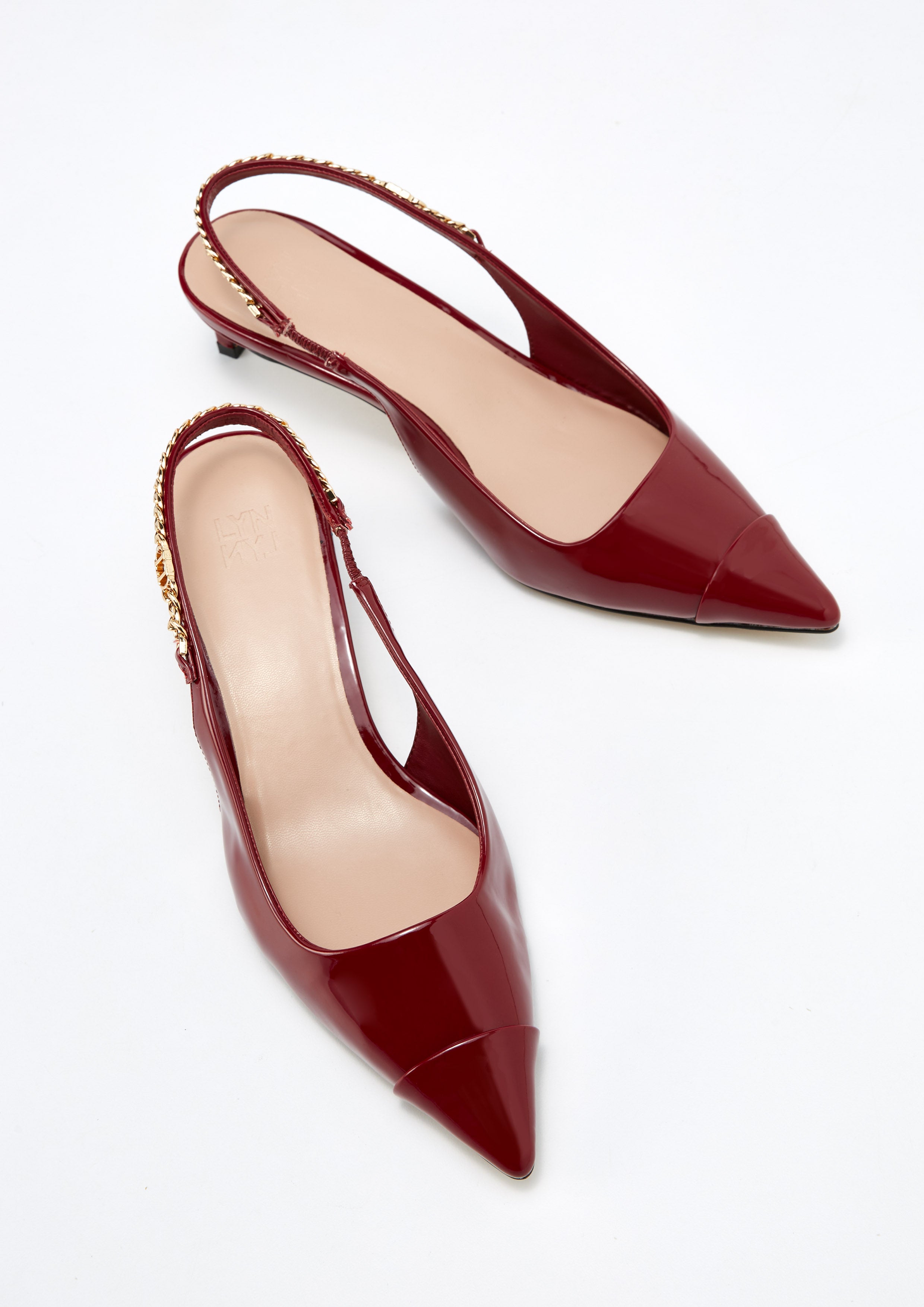 Chilly Slingback Heels - Dark Red