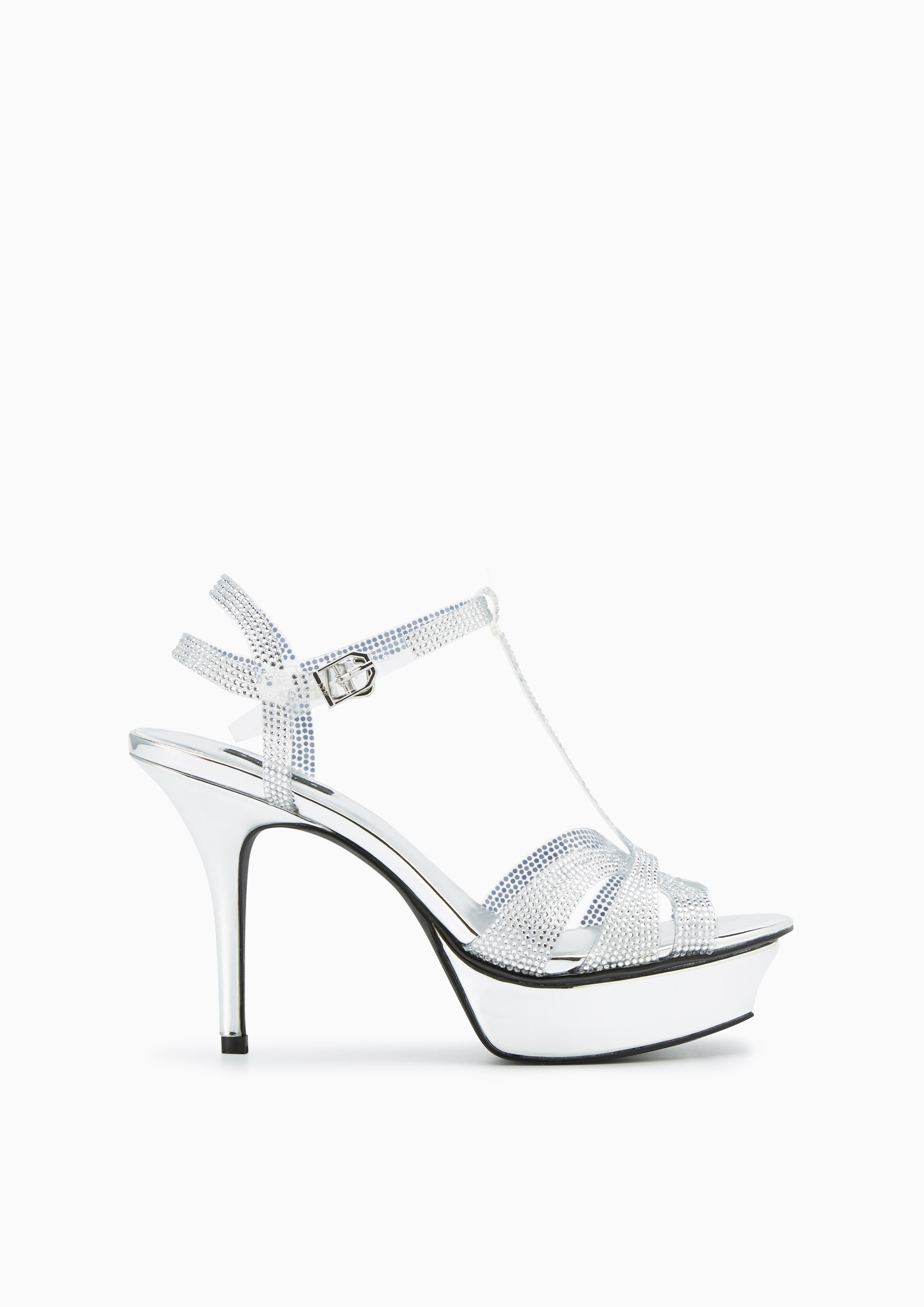 Sabella Crystal Heels - Silver