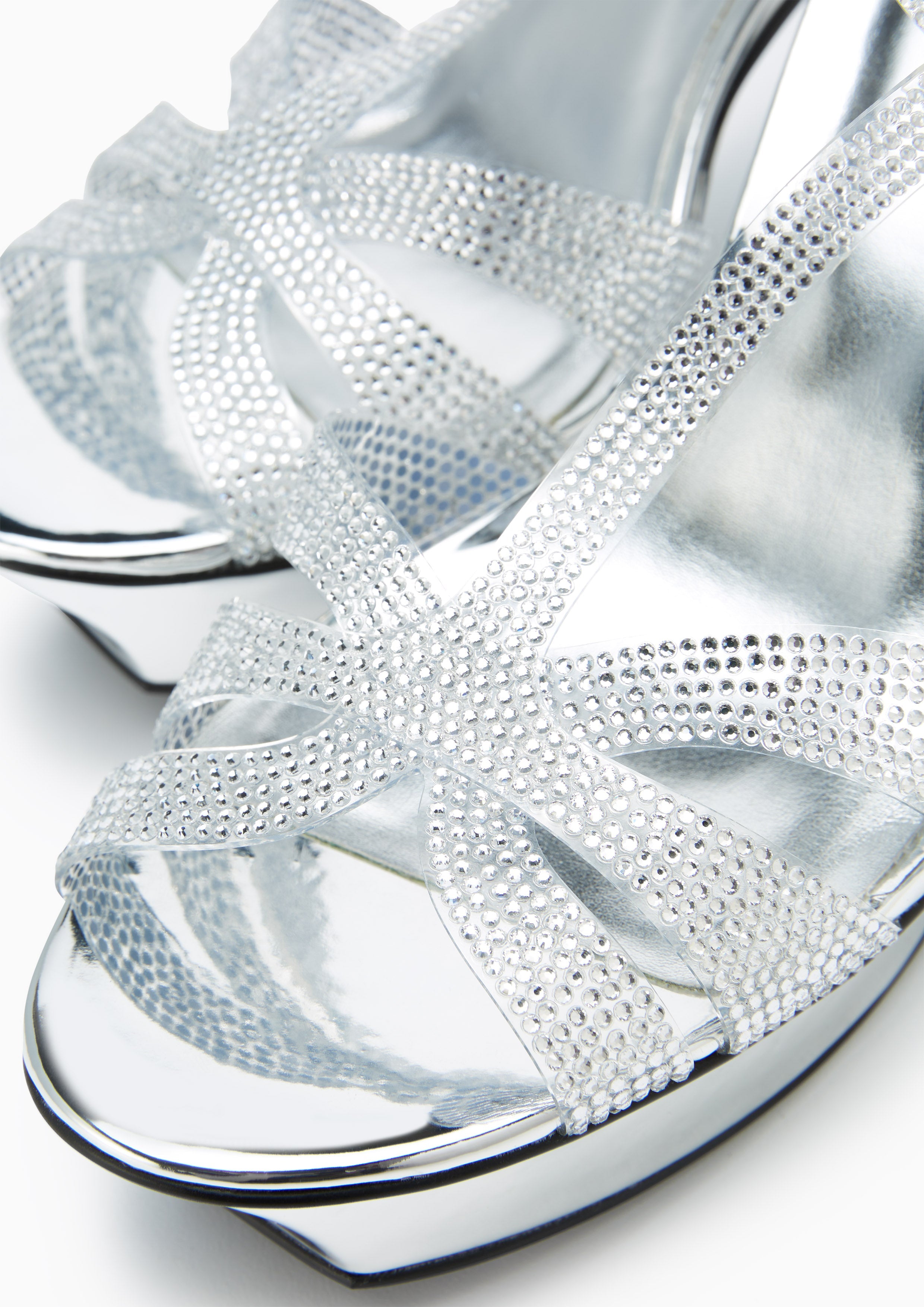 Sabella Crystal Heels - Silver