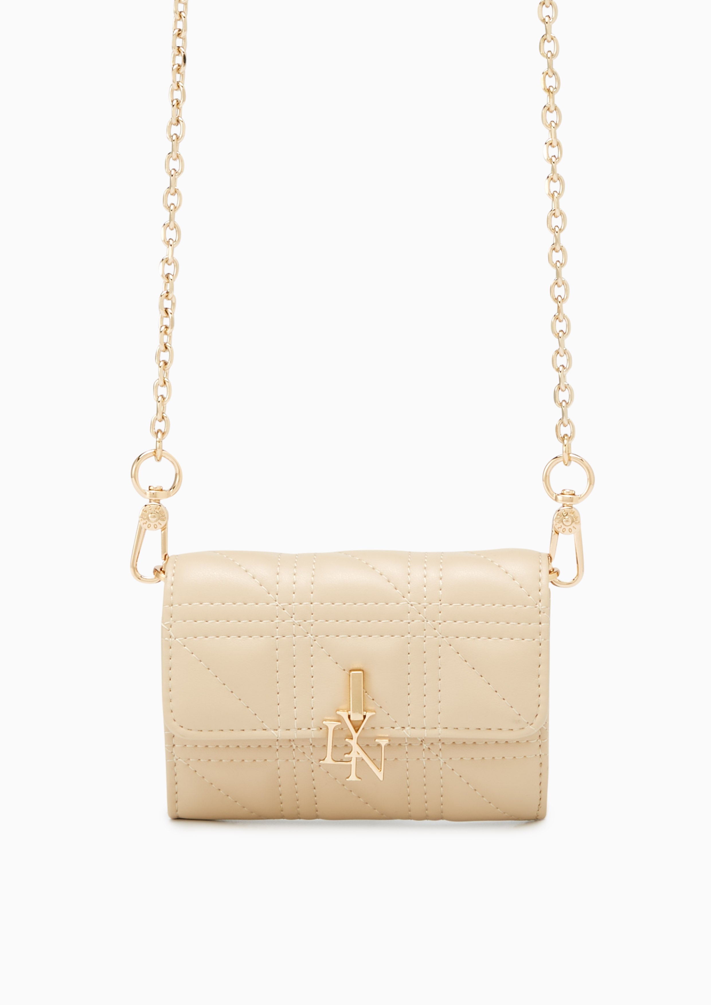 Aurelia Long Wallets On Chain - Beige