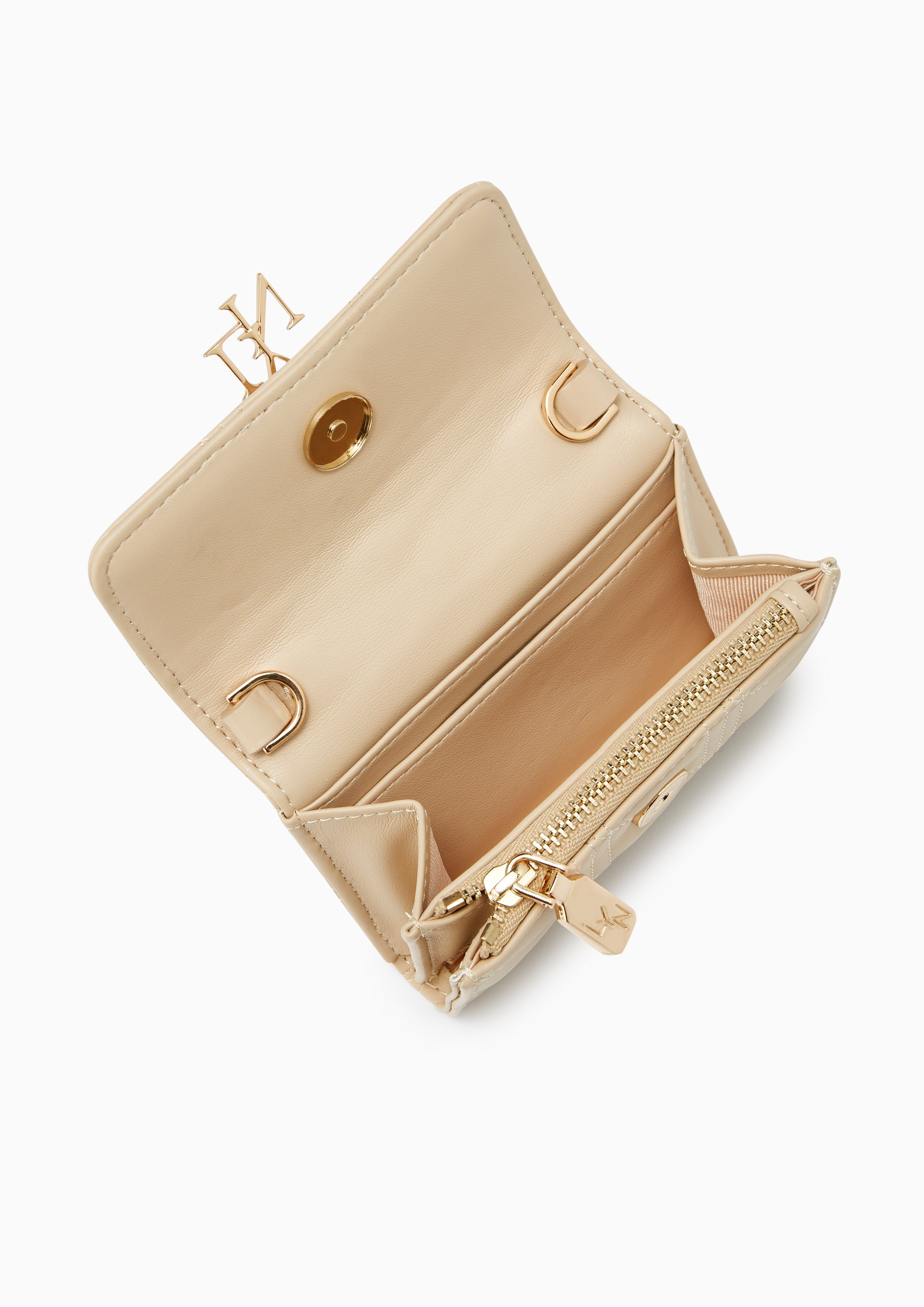 Aurelia Long Wallets On Chain - Beige