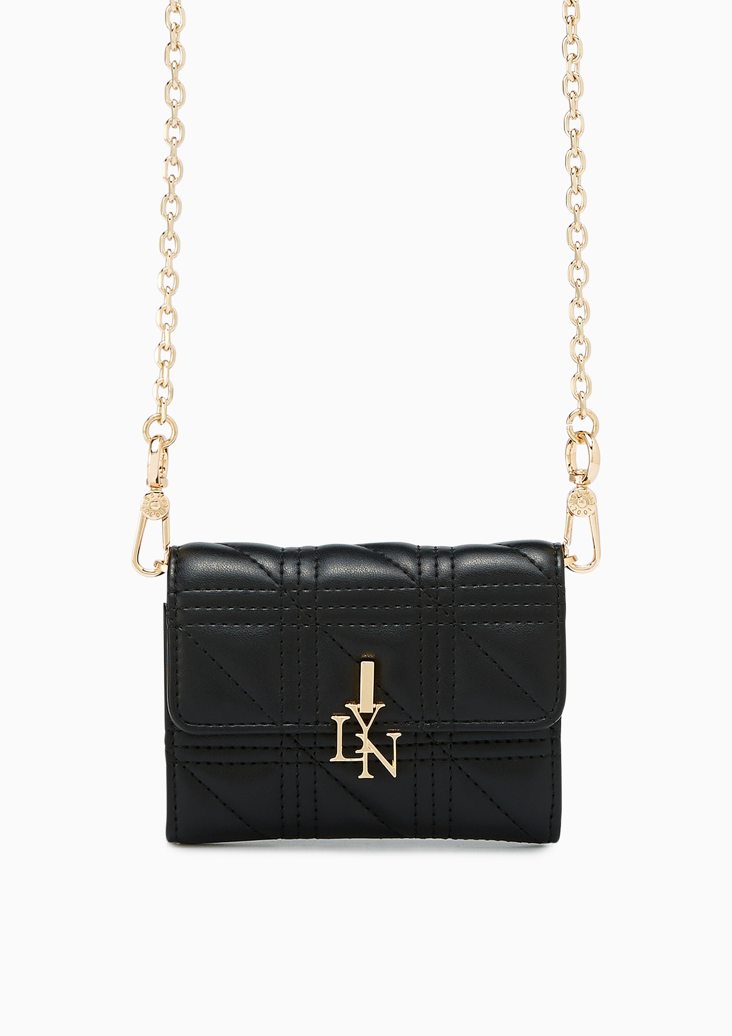 Aurelia Long Wallets On Chain - Black