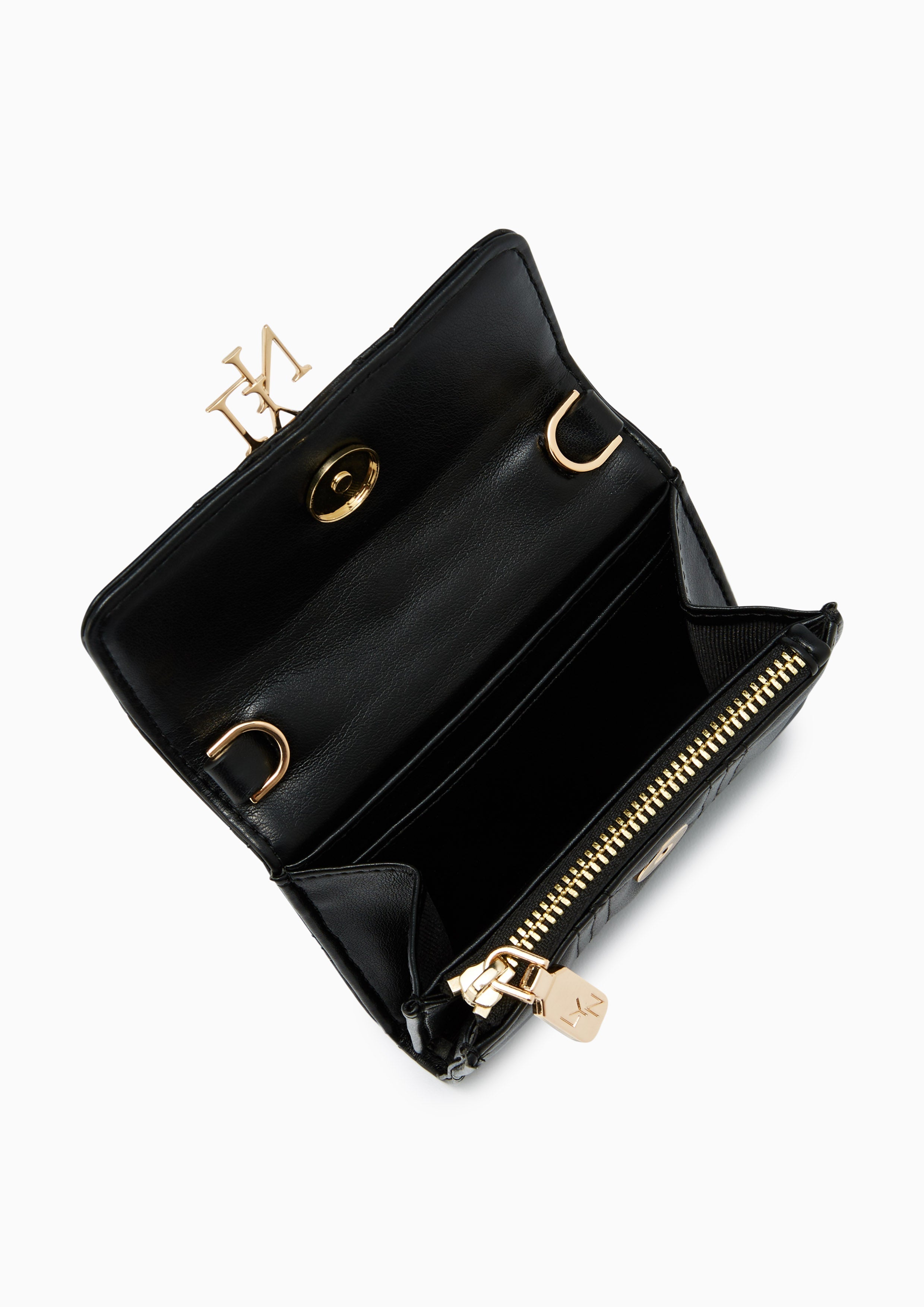 Aurelia Long Wallets On Chain - Black