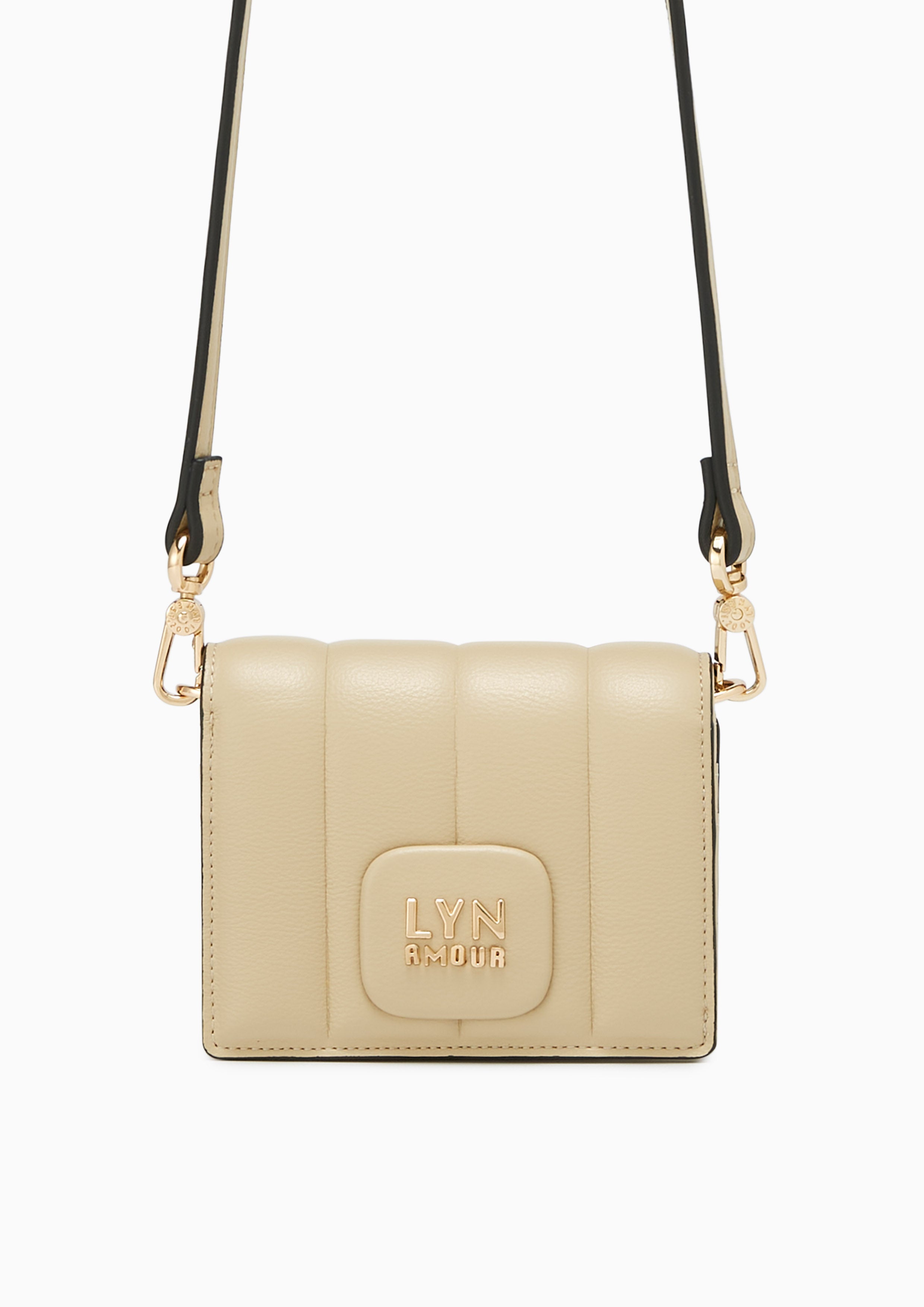 New Patti Short Wallet On Chain - Beige