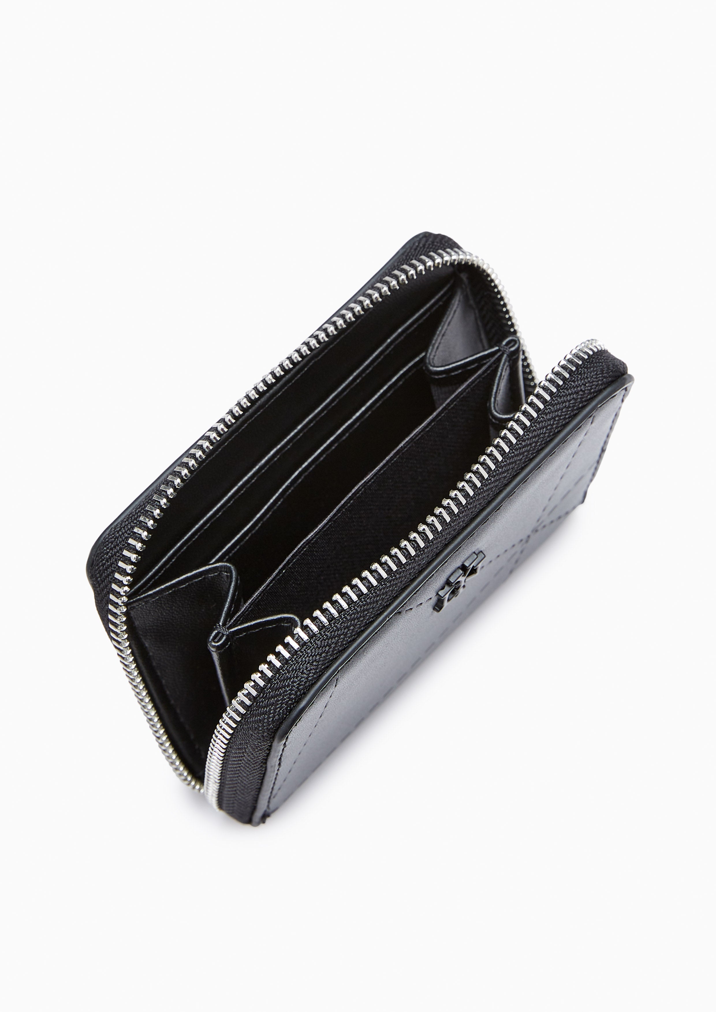 Prisma Zip Short Wallet - Black