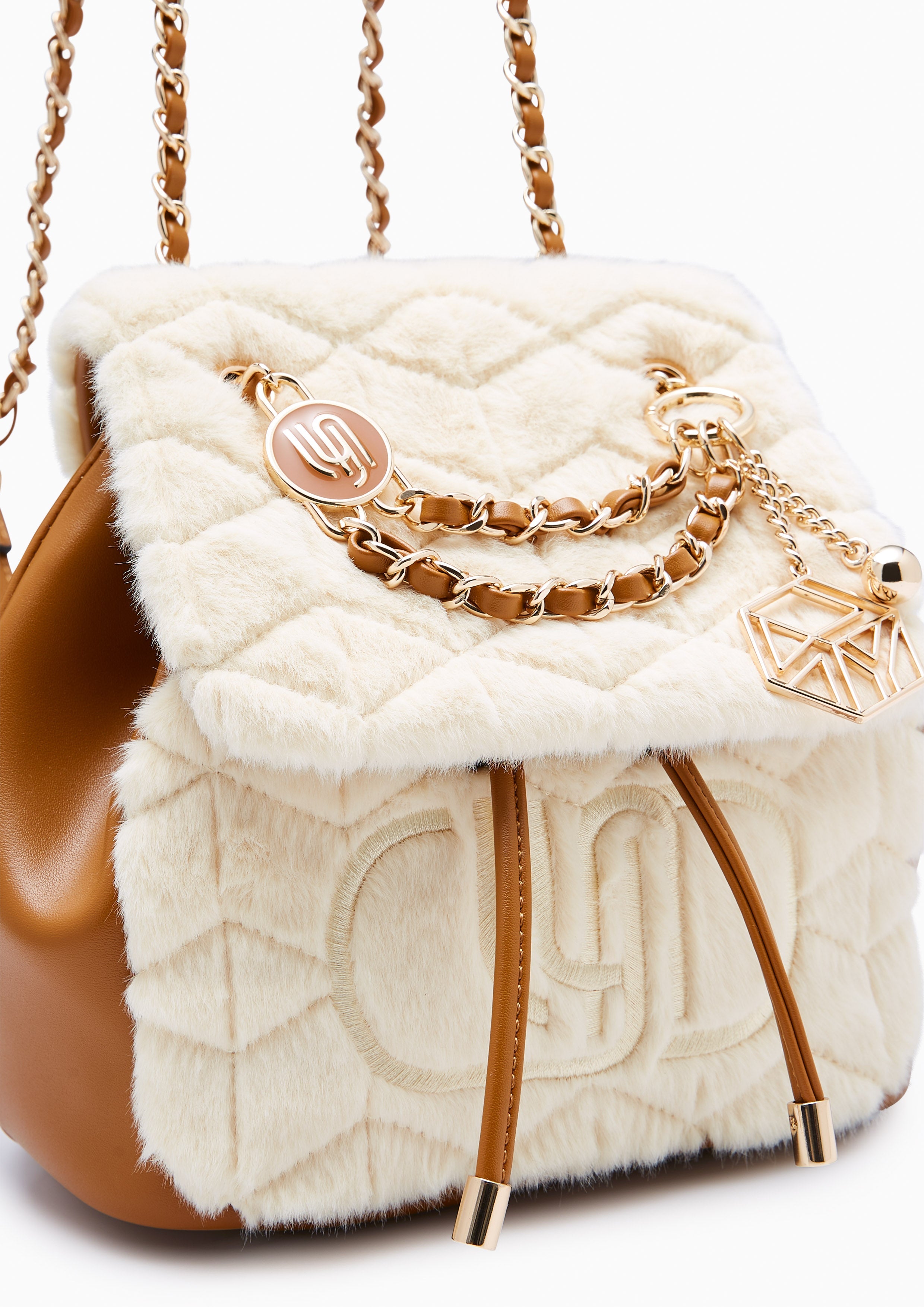 Abbey Fur Infinite Mini Backpack - Tan