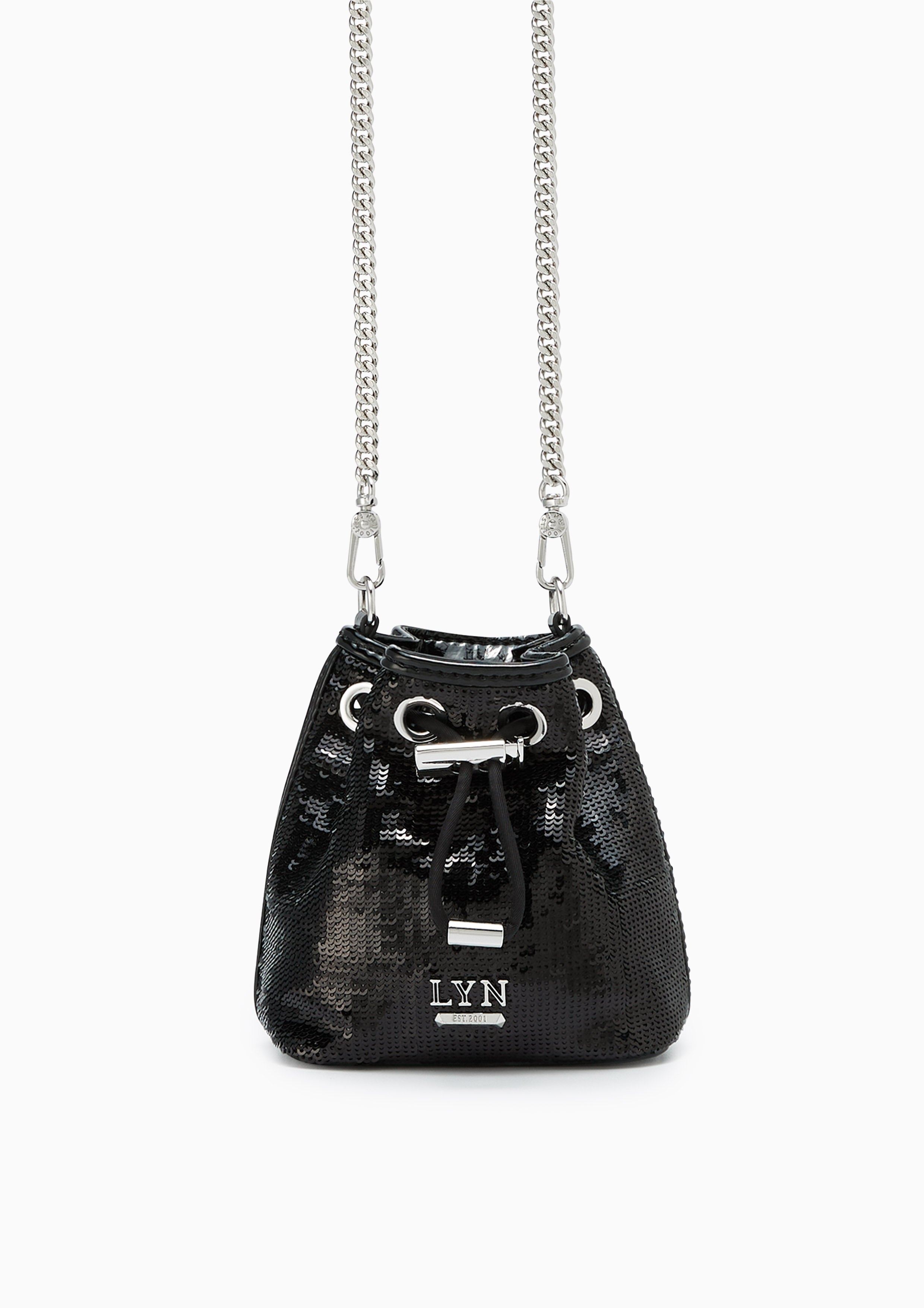 Sparkle Mini  Bucket Bag - Black