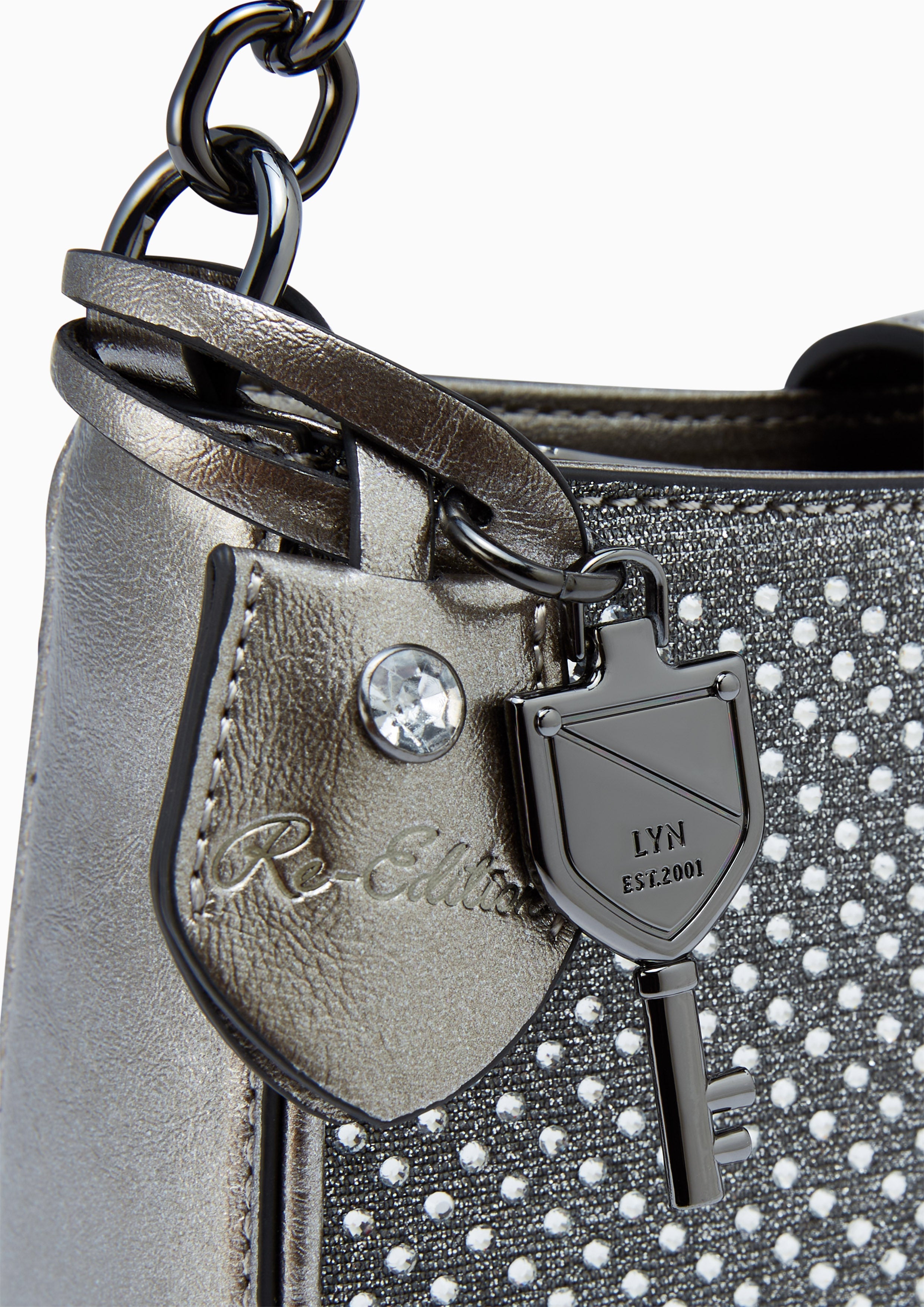 Ray Sparkle  Shoulder Bag - Silver