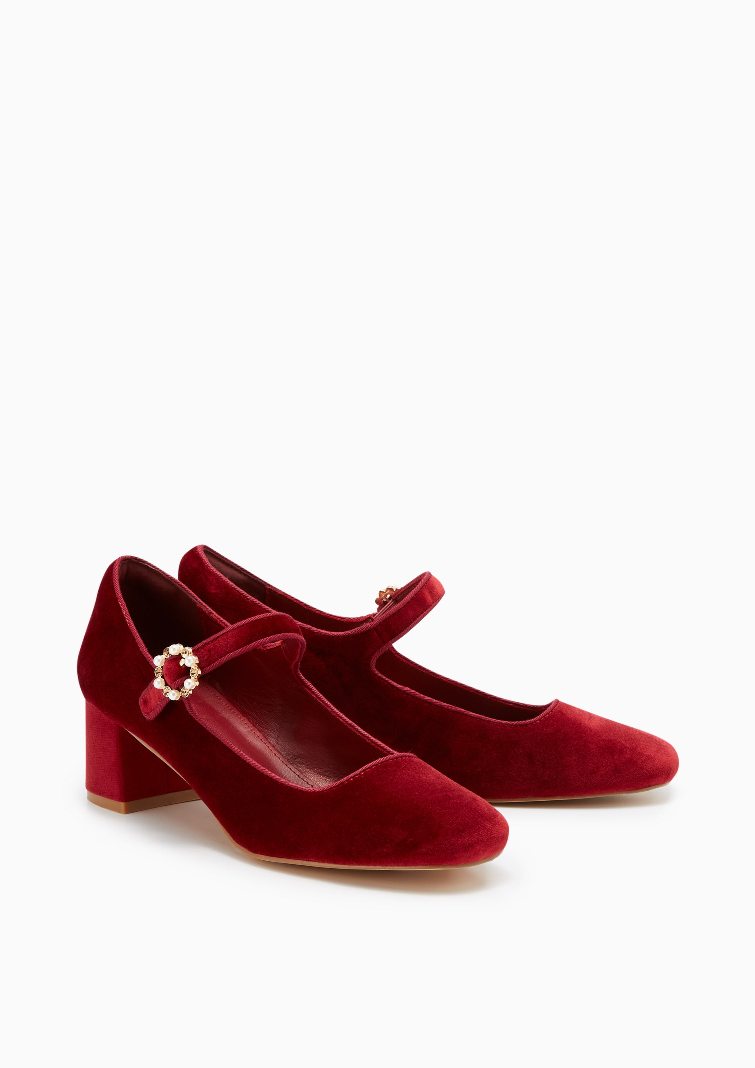 Baby's Breath Heels - Dark Red