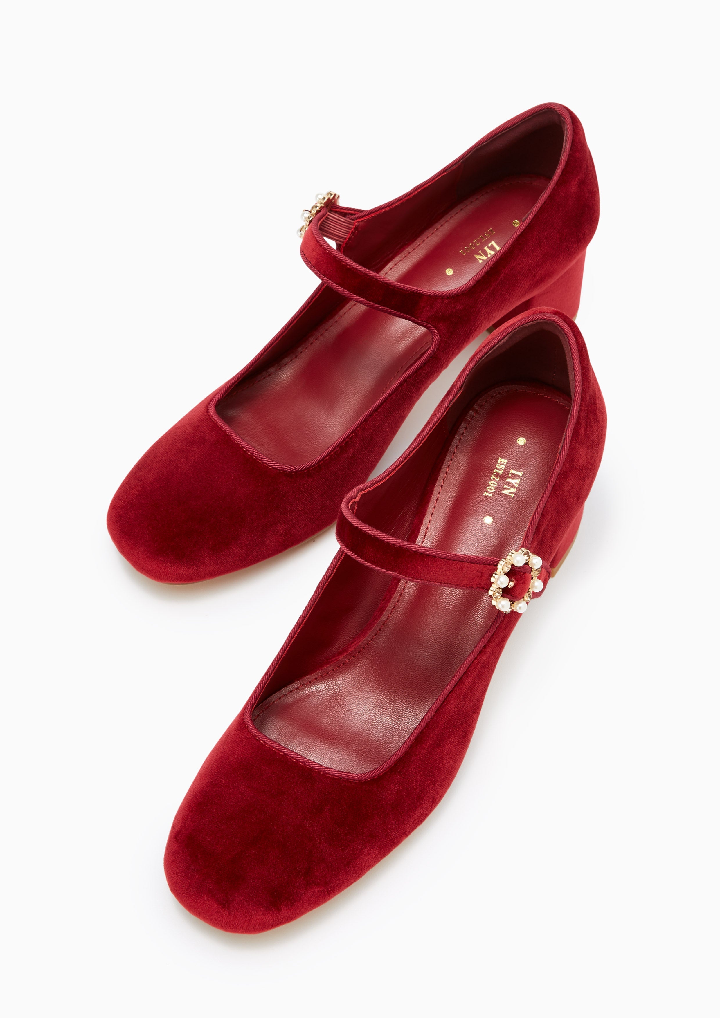 Baby's Breath Heels - Dark Red