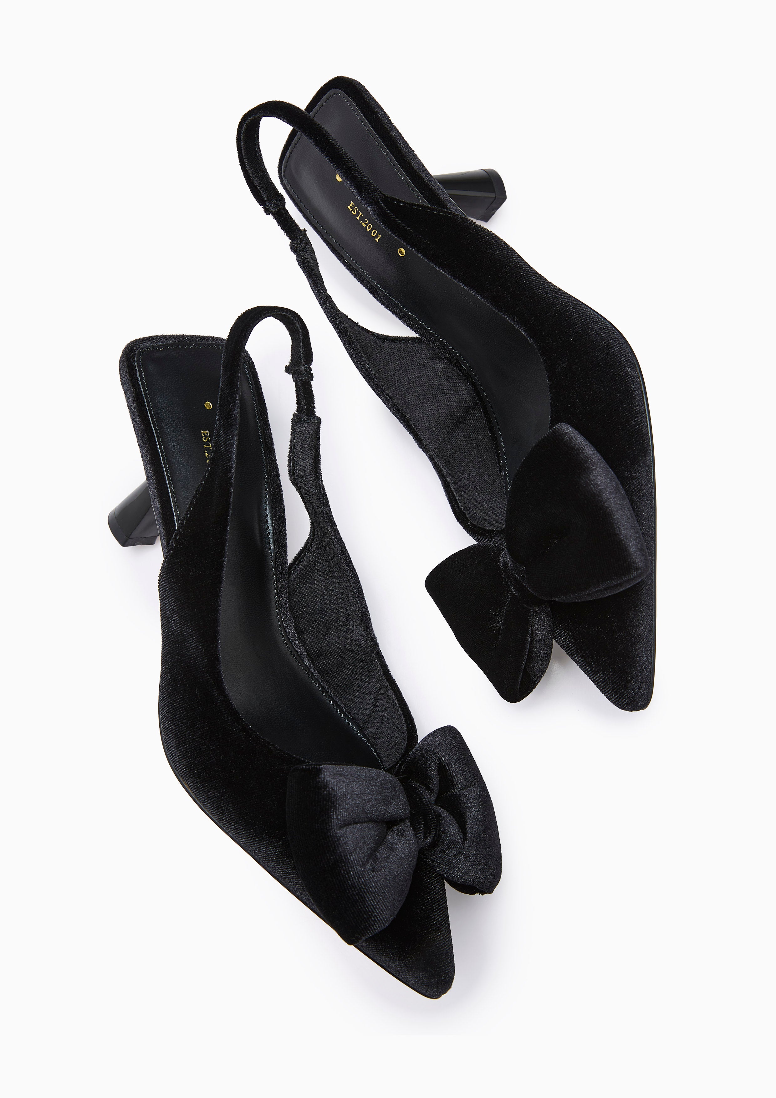 Giày Cao Gót Slingbacks Bow Berry