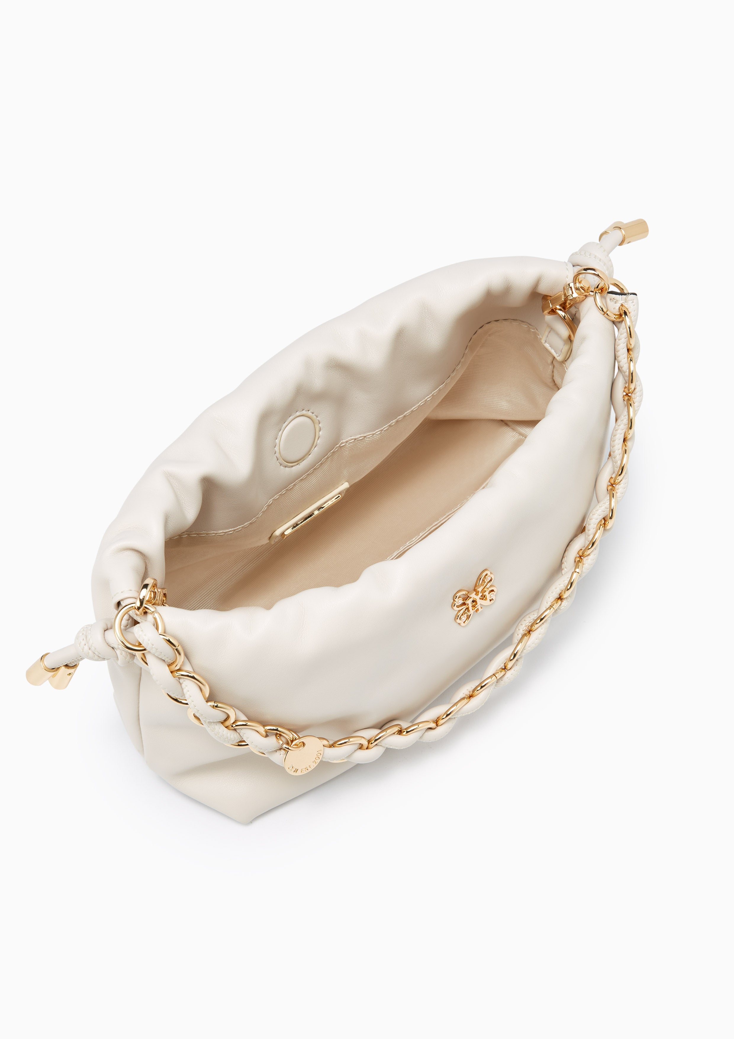 Floaty Drawstring  Shoulder Bag - Ivory