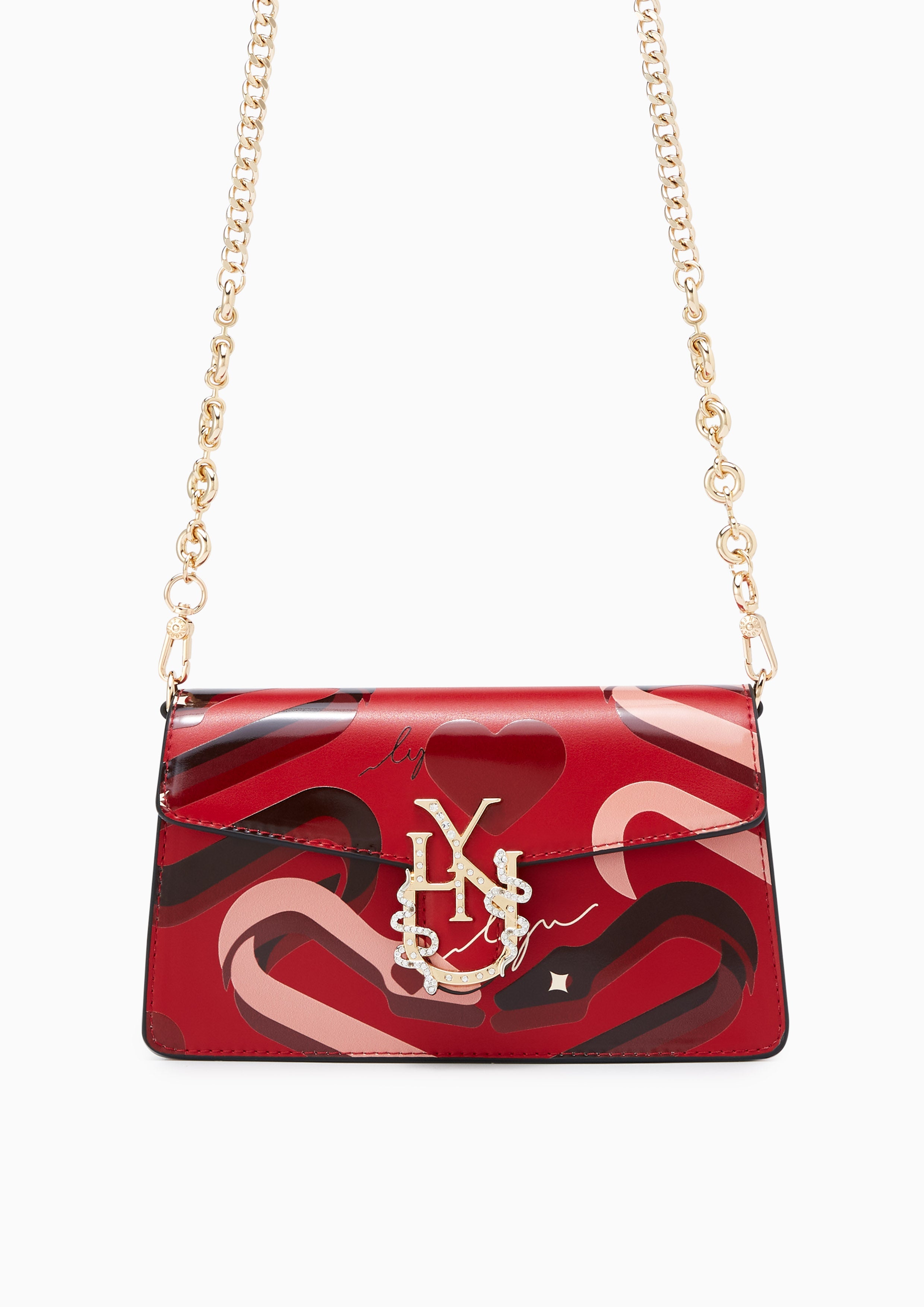 Felix Cny  M Crossody Bag - Printed Red