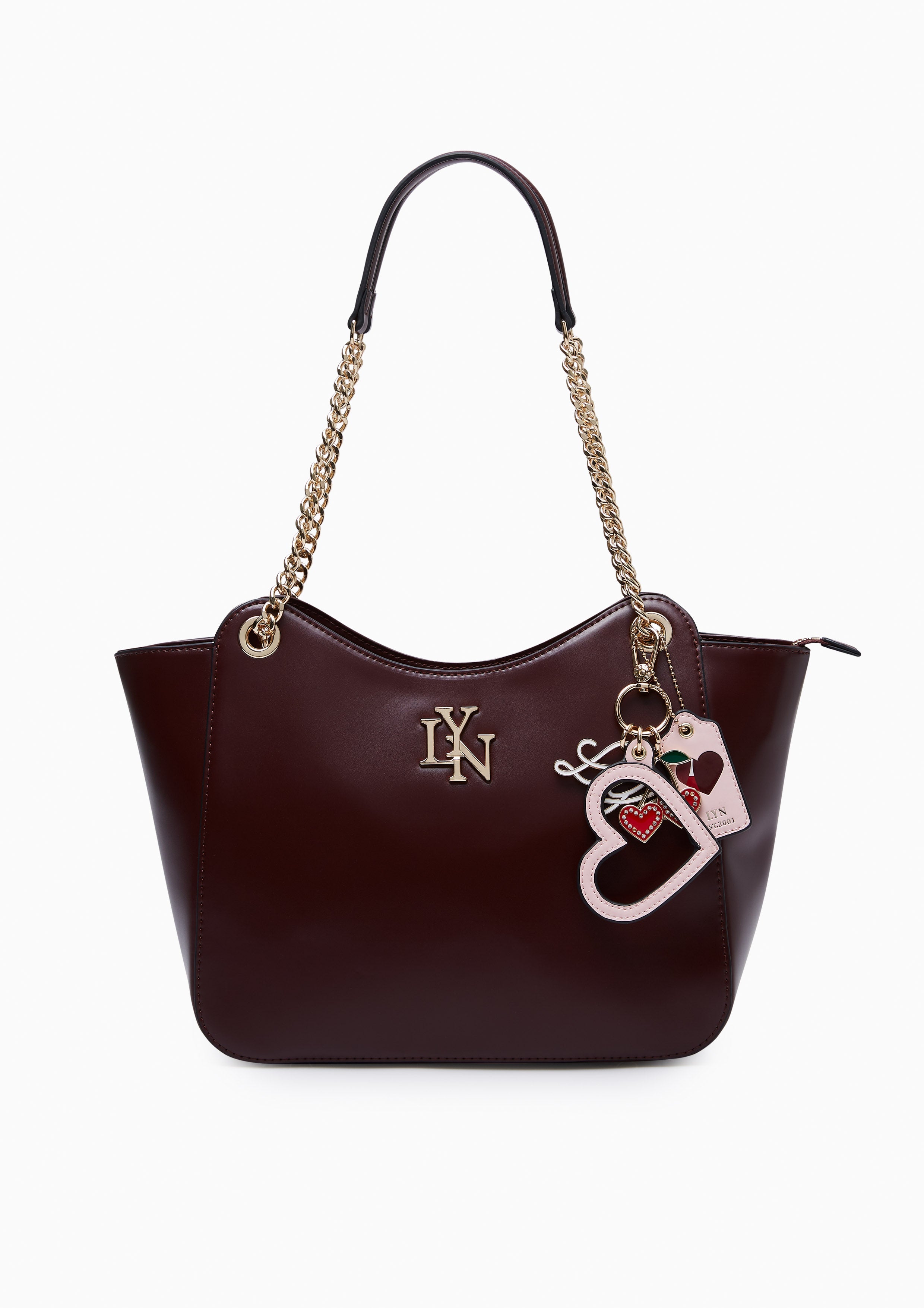 Sweet Heart Tote Bag - Dark Red