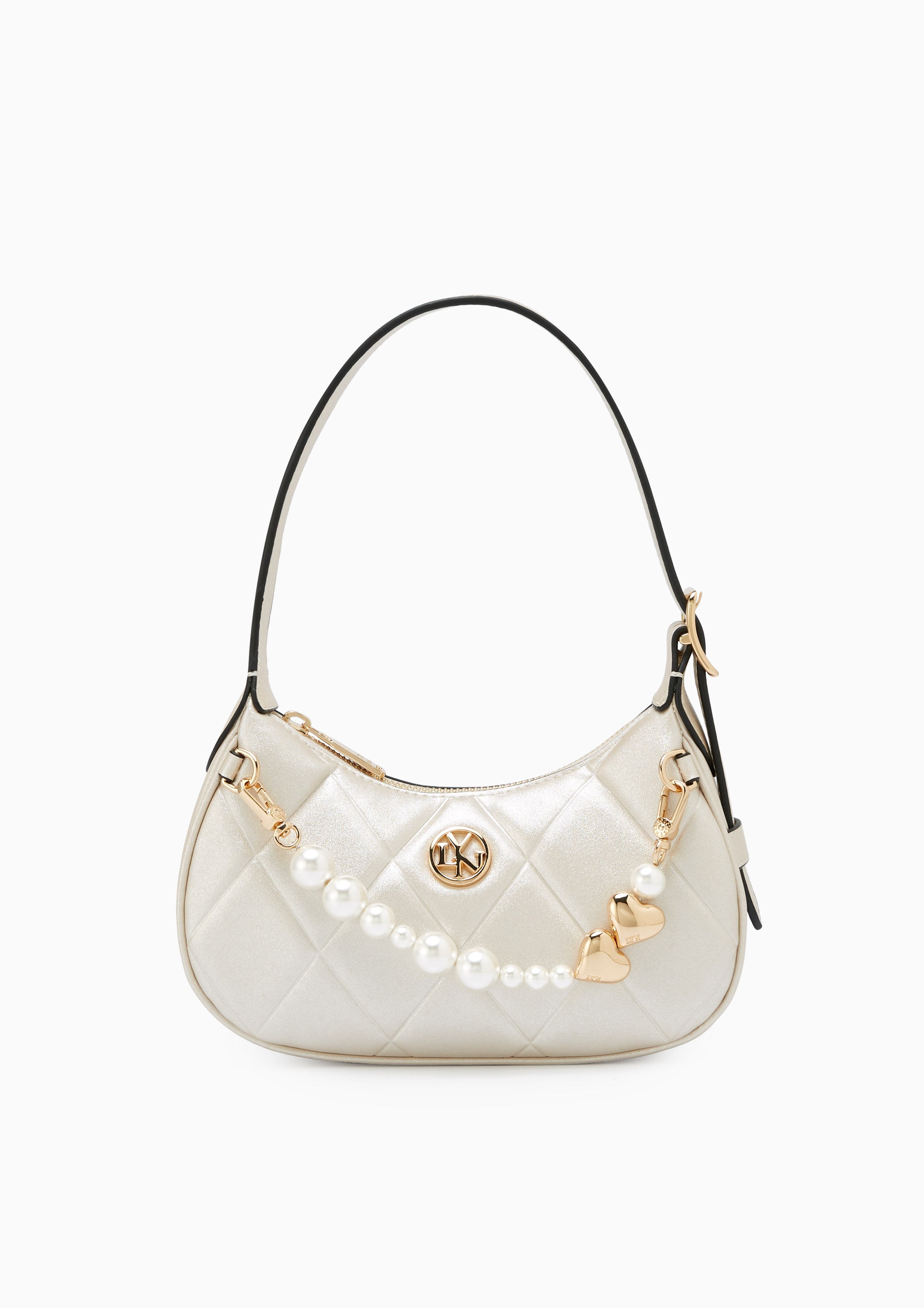Dahlia S Shoulder Bag - Light Glitter Beige