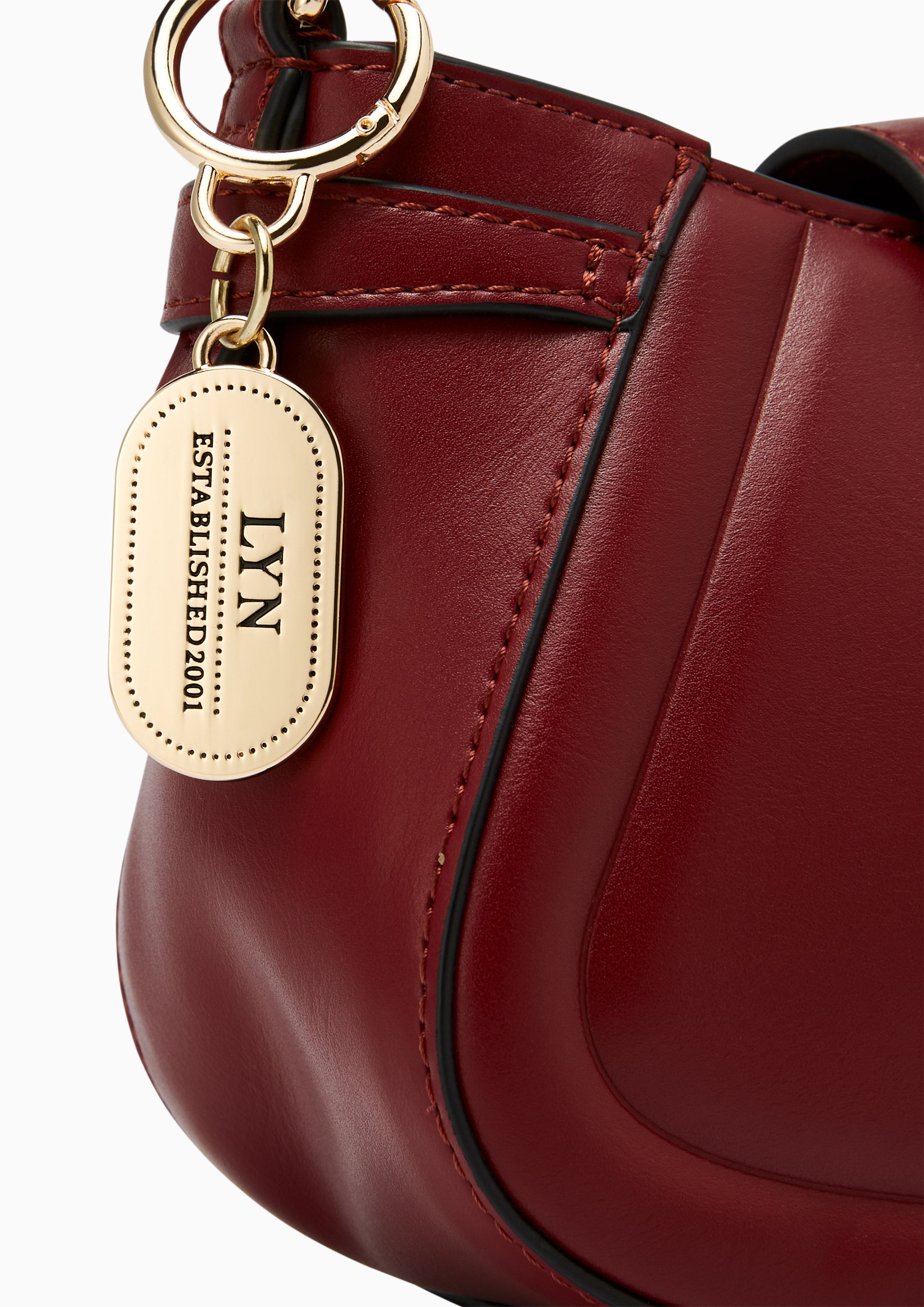 Lena S Shoulder Bag - Dark Red