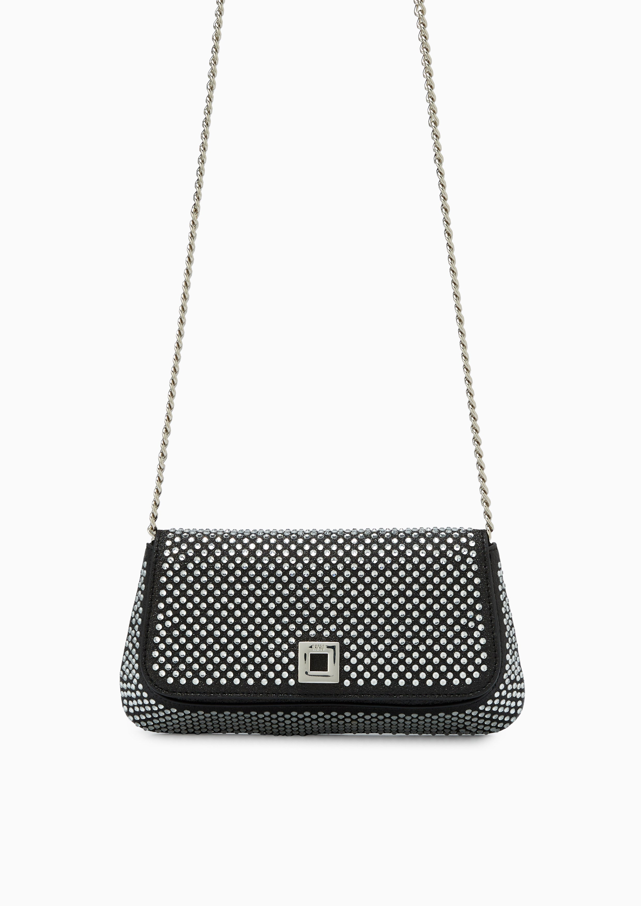 Nashia Clutch Crossbody Bag- Black