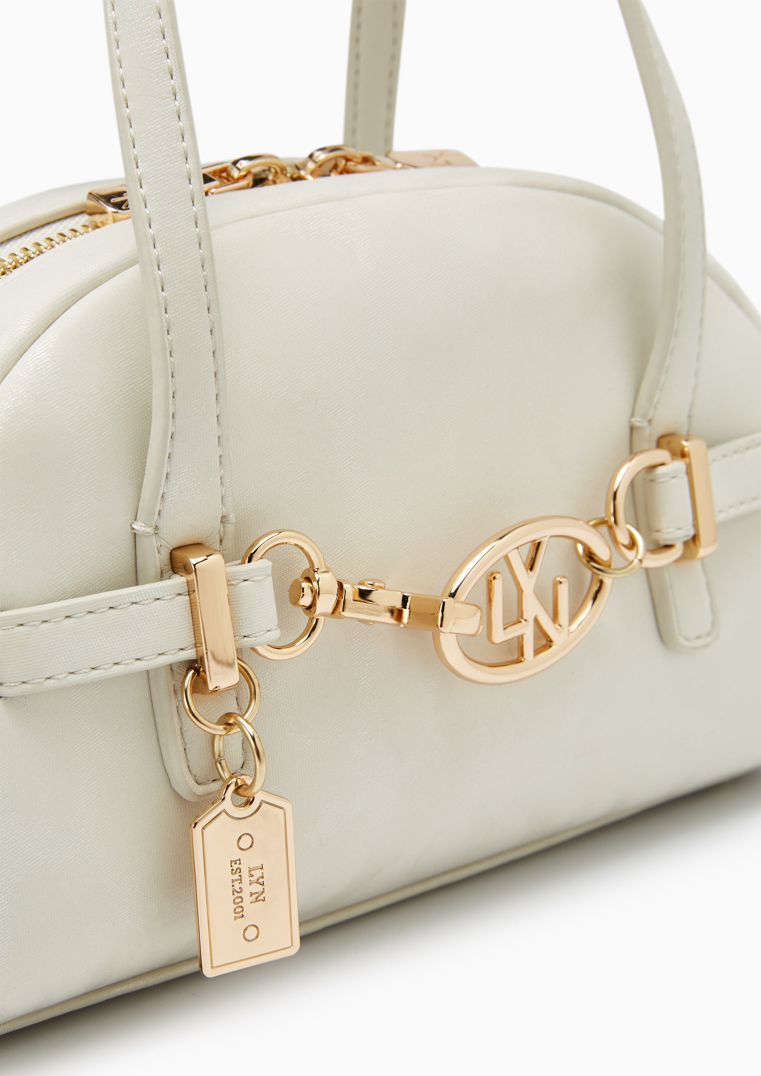 Tippy Handle Handbags - White