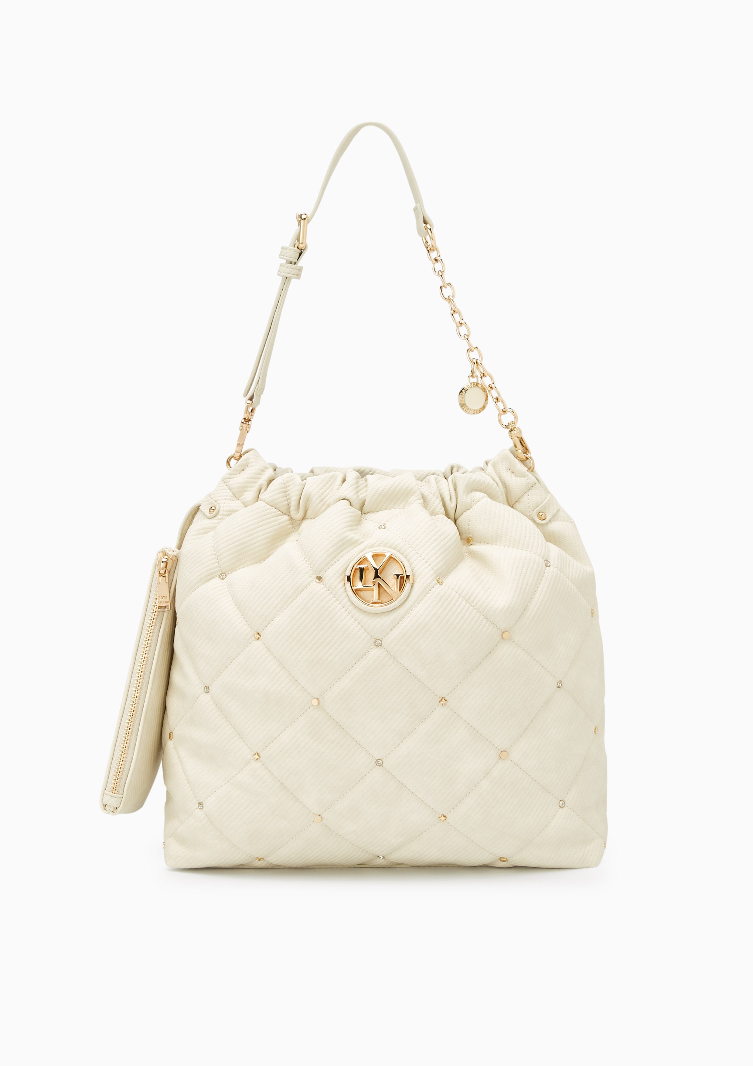 Fontia Brinkty Oversized Shoulder Bag - Ivory