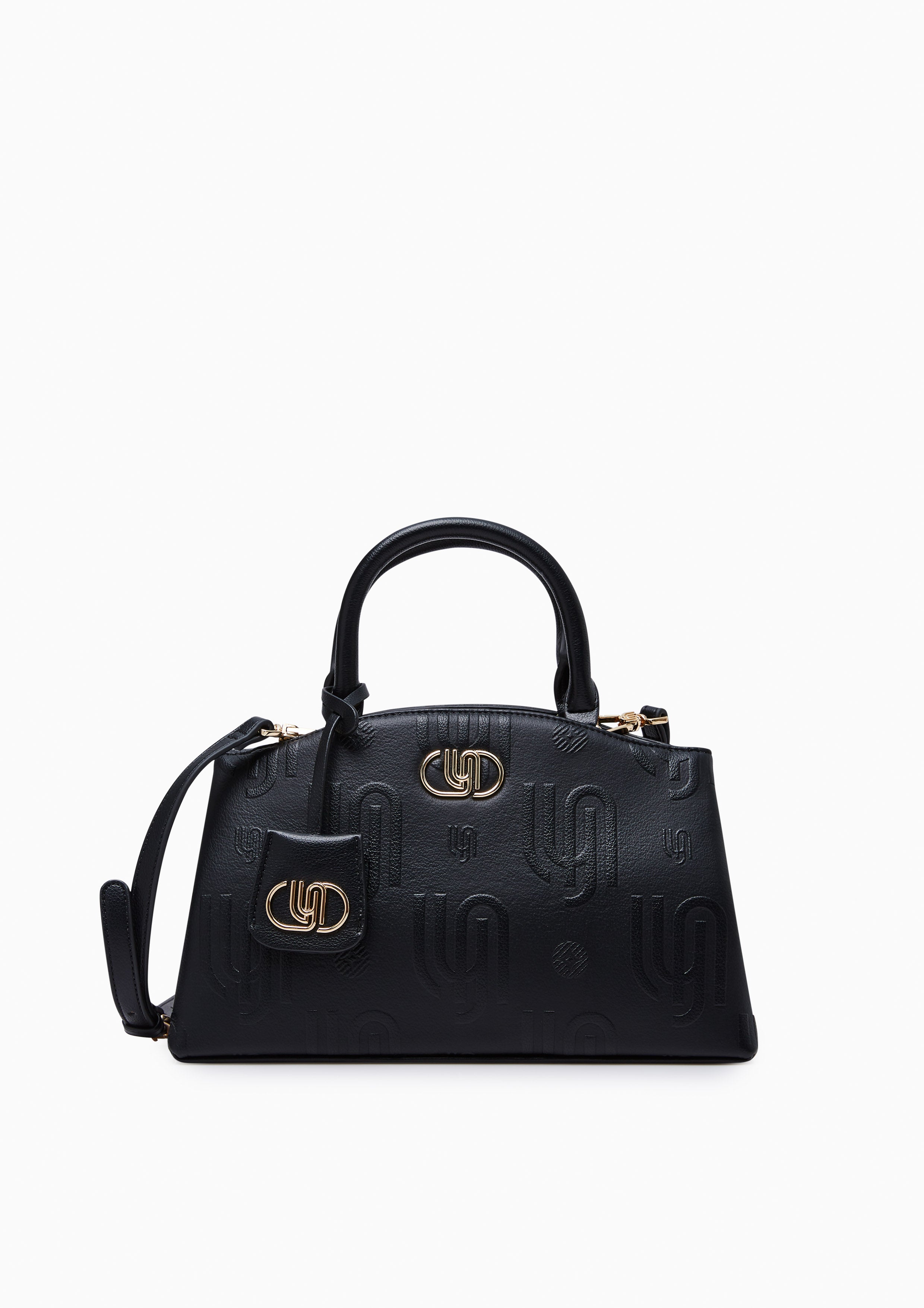 Monica Infinite Embossed Tote Bags - Black