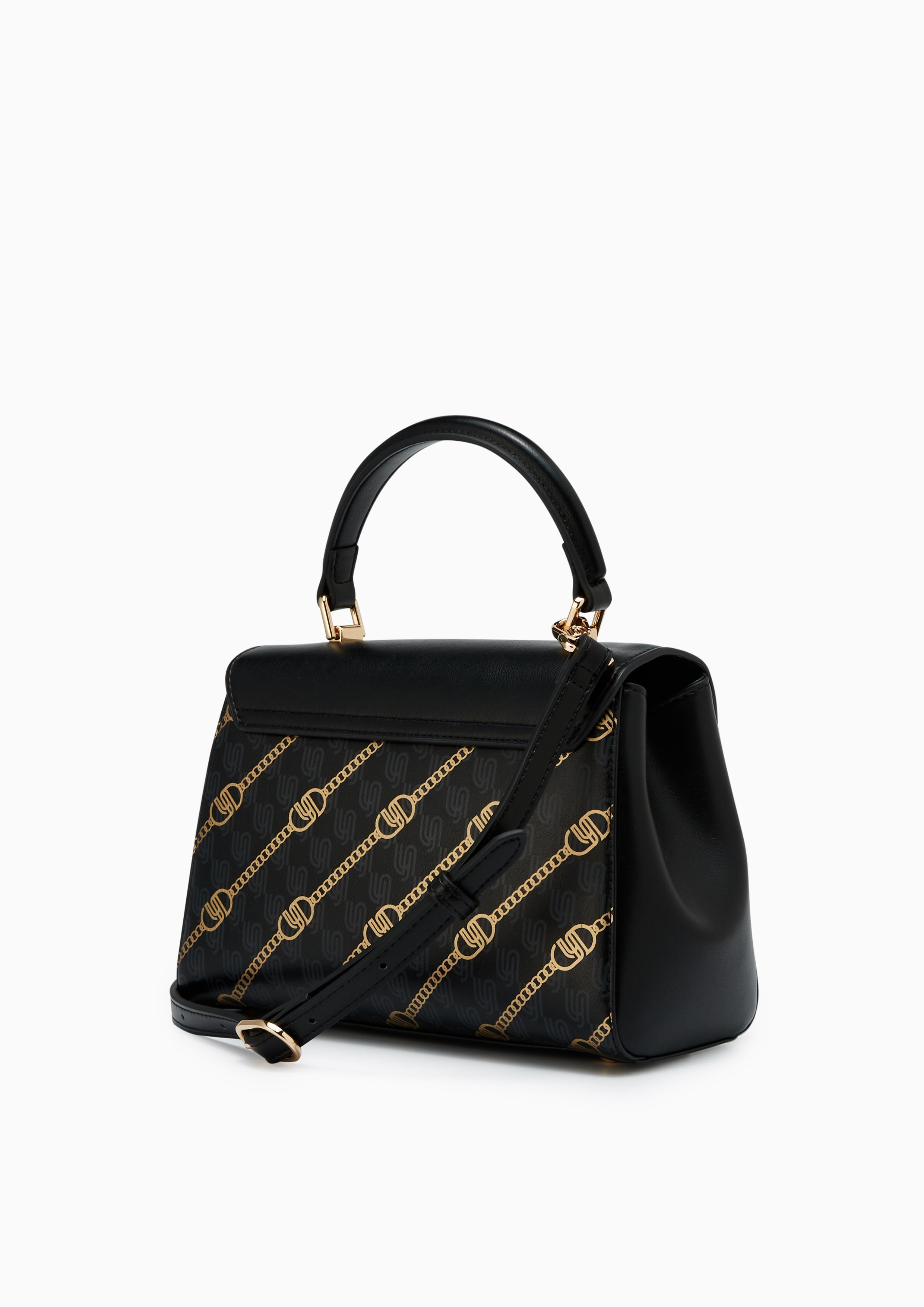 Neola Infinite Top Handle Handbag - Printed Black