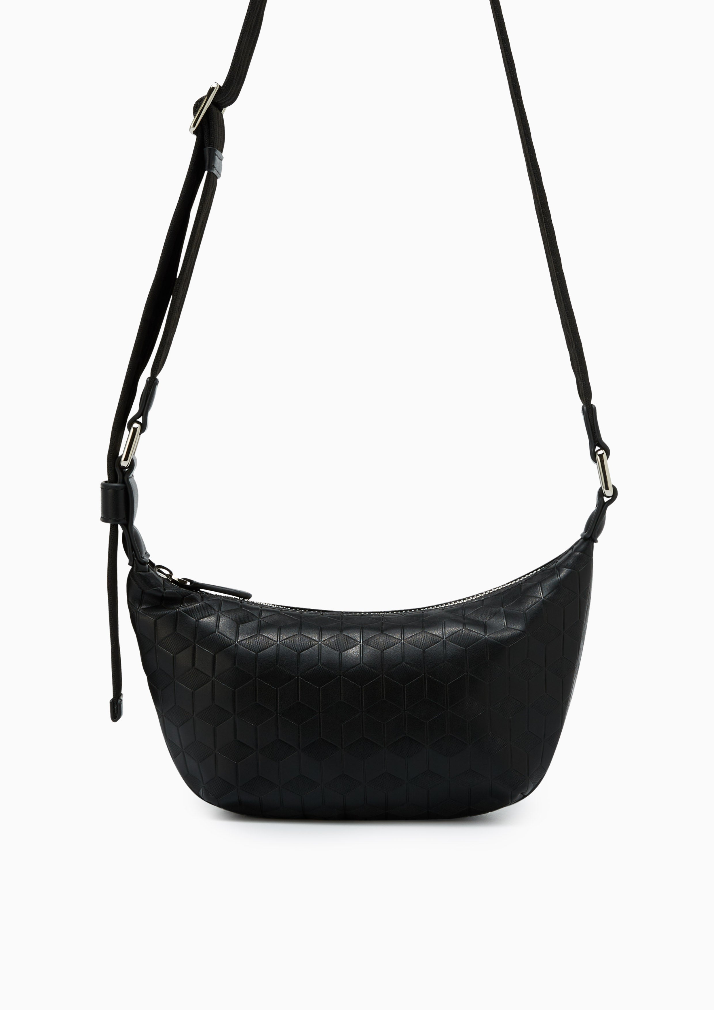 Benjie Infinite Half Moon Crossbody Bag - Black