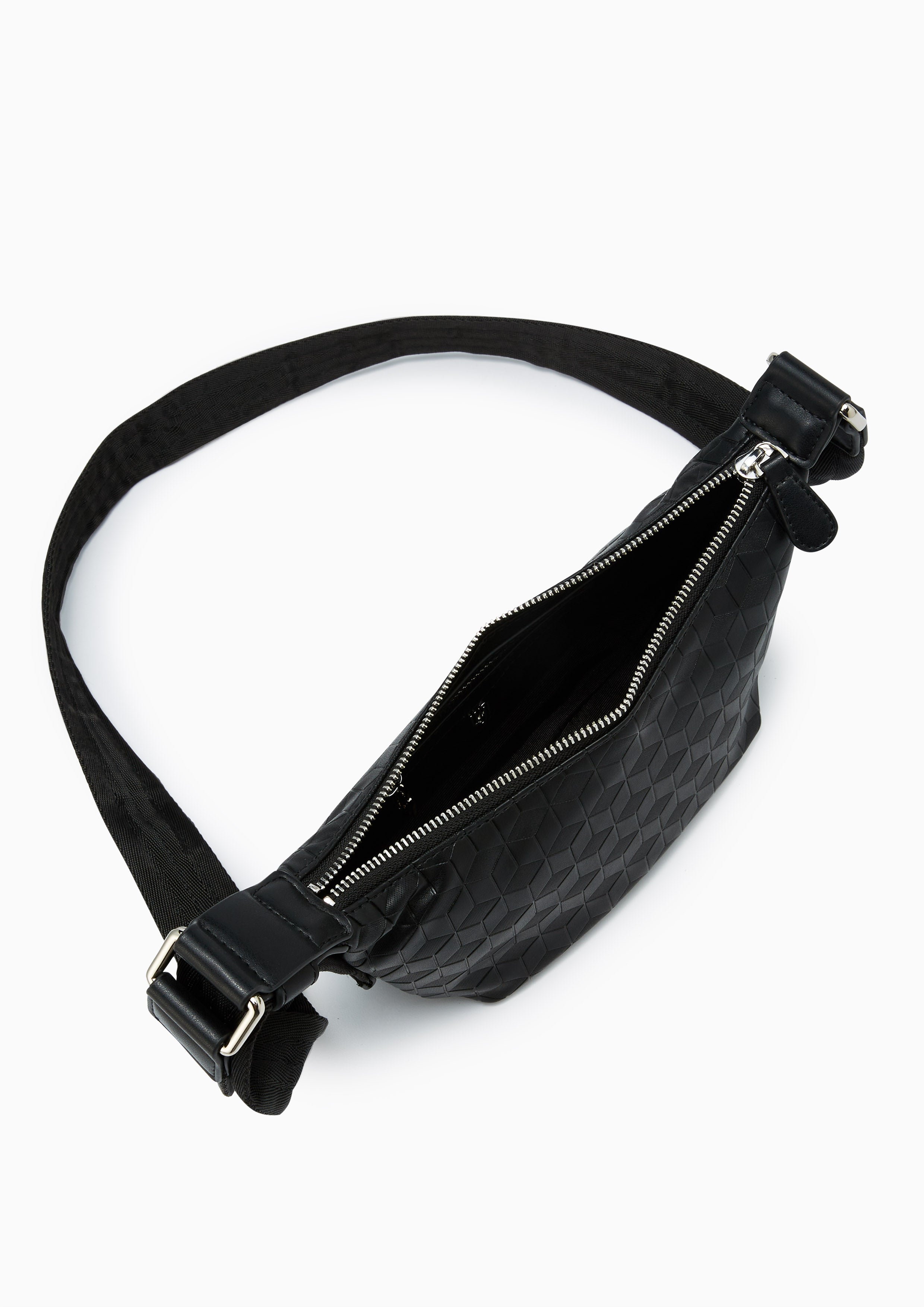 Benjie Infinite Half Moon Crossbody Bag - Black