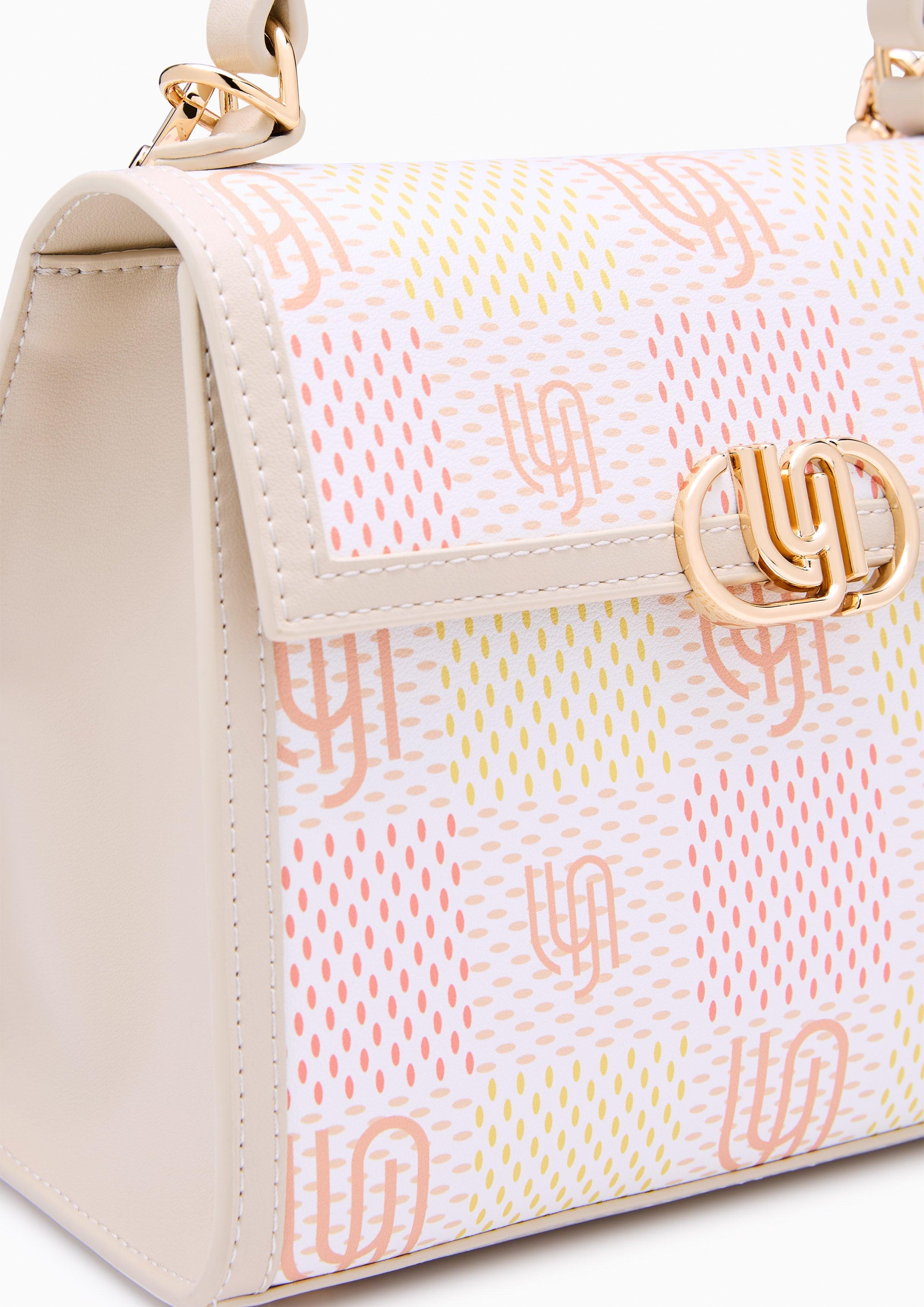 Poppin Infinite Top Handle Xs Handbag - Printed Beige