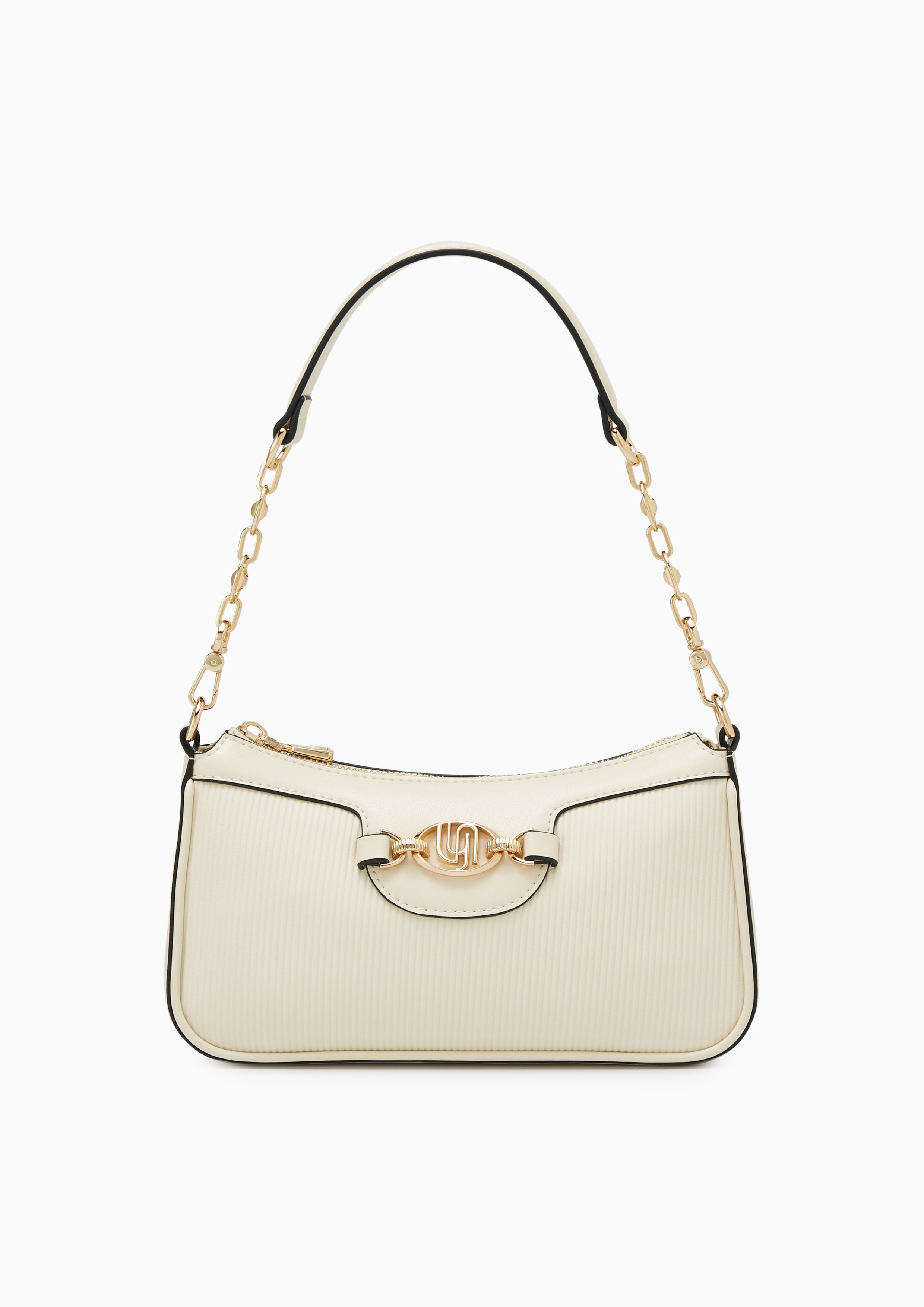 Ameta Infinite Pleated Shoulder Bag - Light Beige