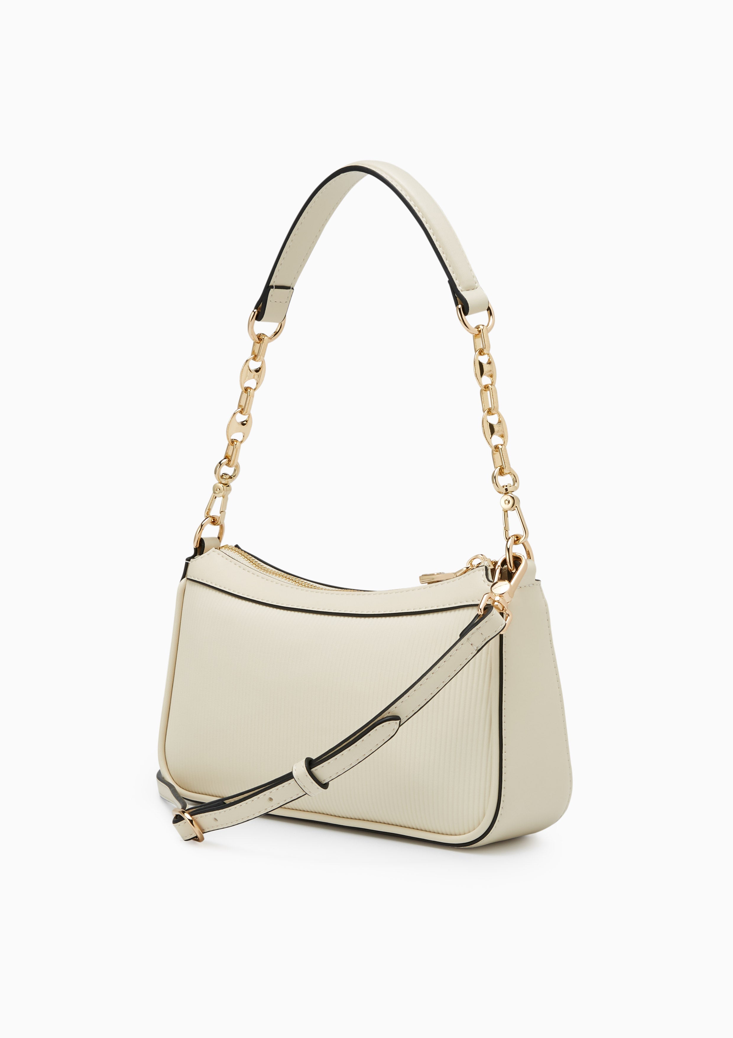 Ameta Infinite Pleated Shoulder Bag - Light Beige