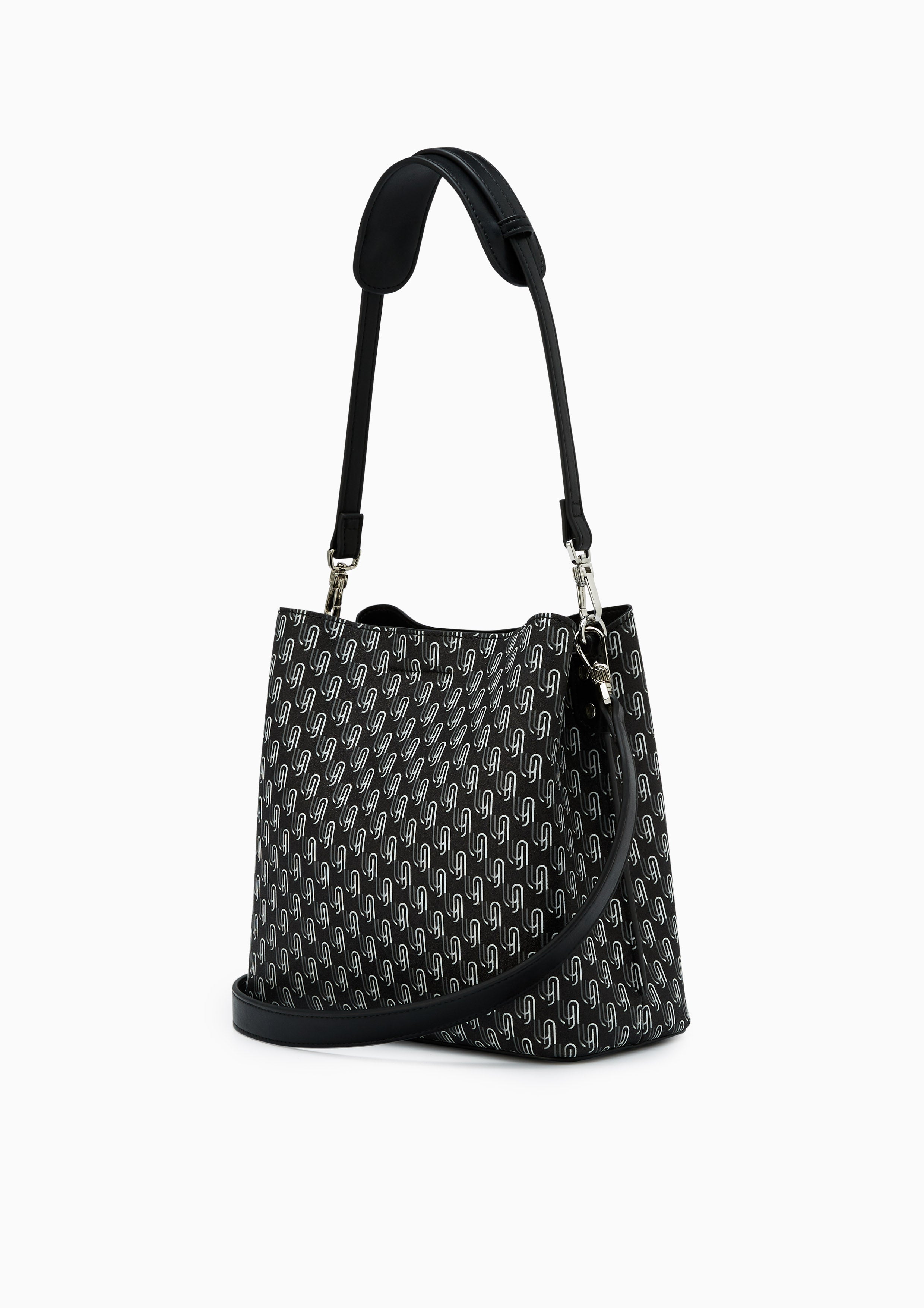 Joycelyn Infinite Print Bucket Bag - Black