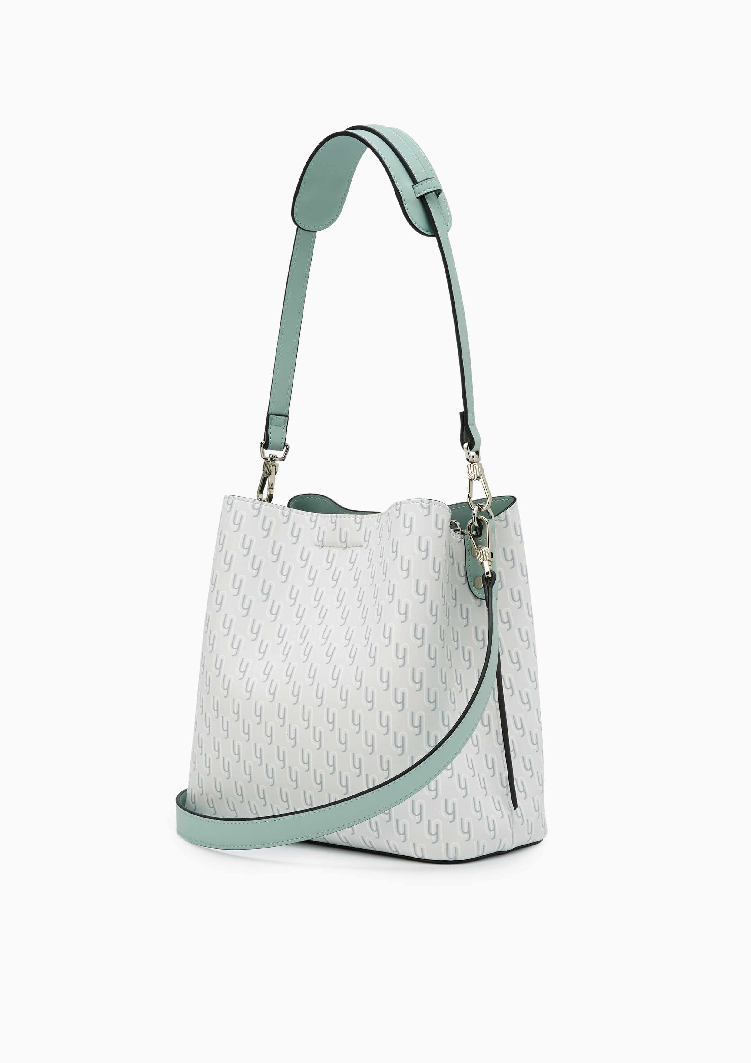 Joycelyn Infinite Print Bucket Bag - Light Grey