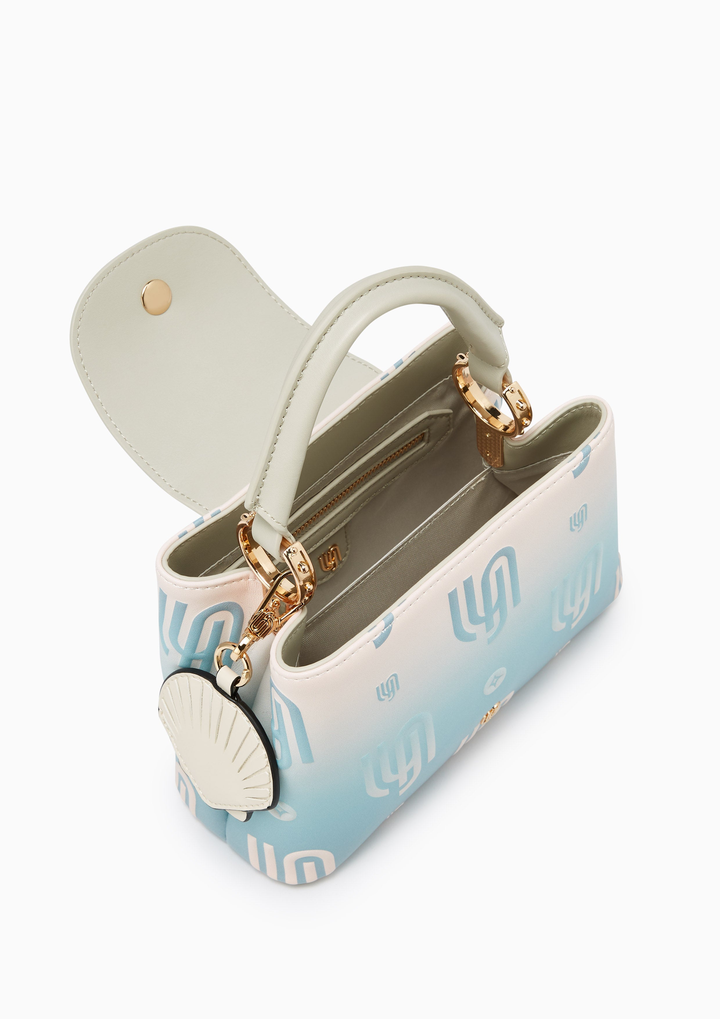 Coral Infinite Top Handle Handbag - Blue