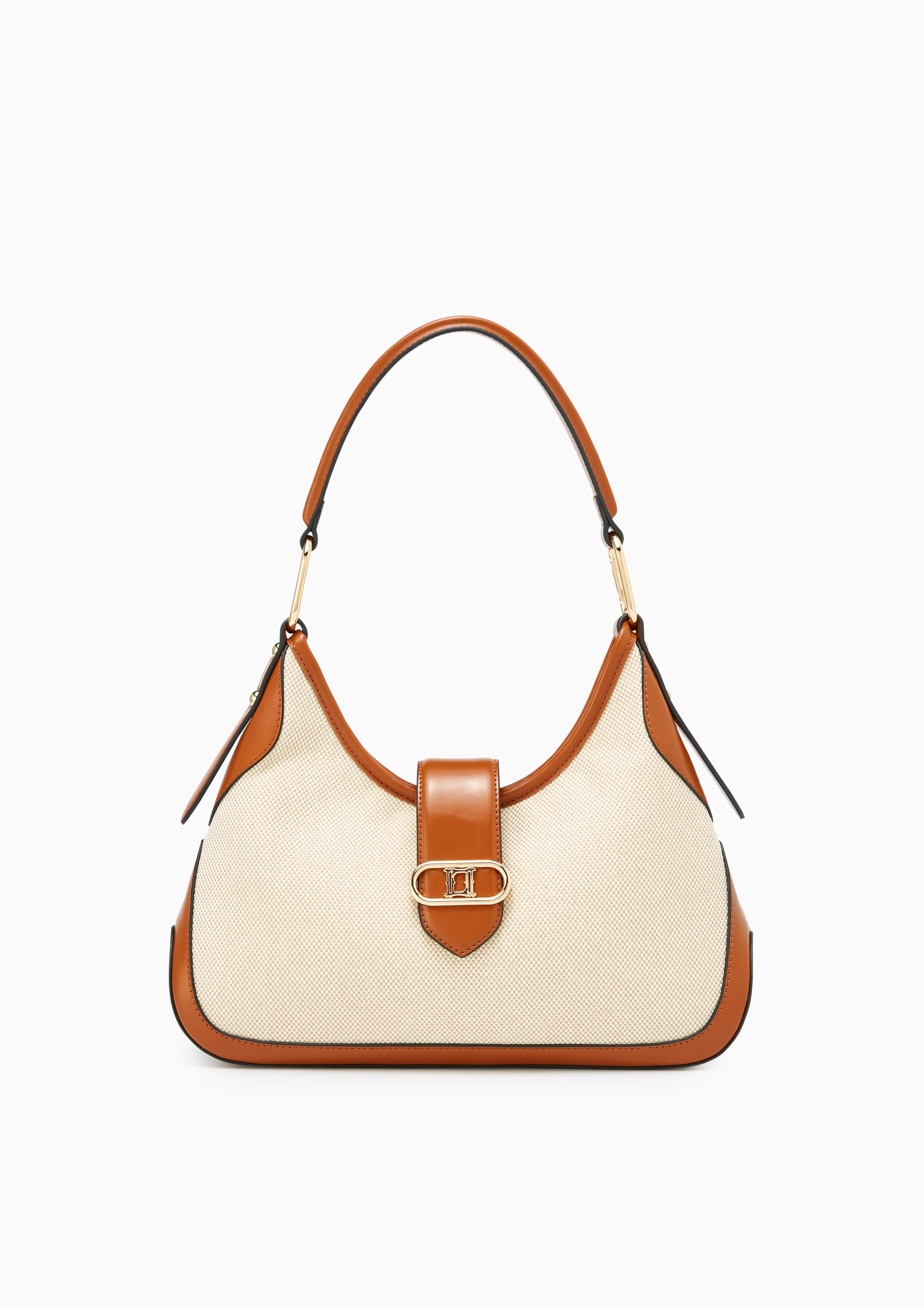 Riva Hobo Canvas Shoulder Bag - Tan